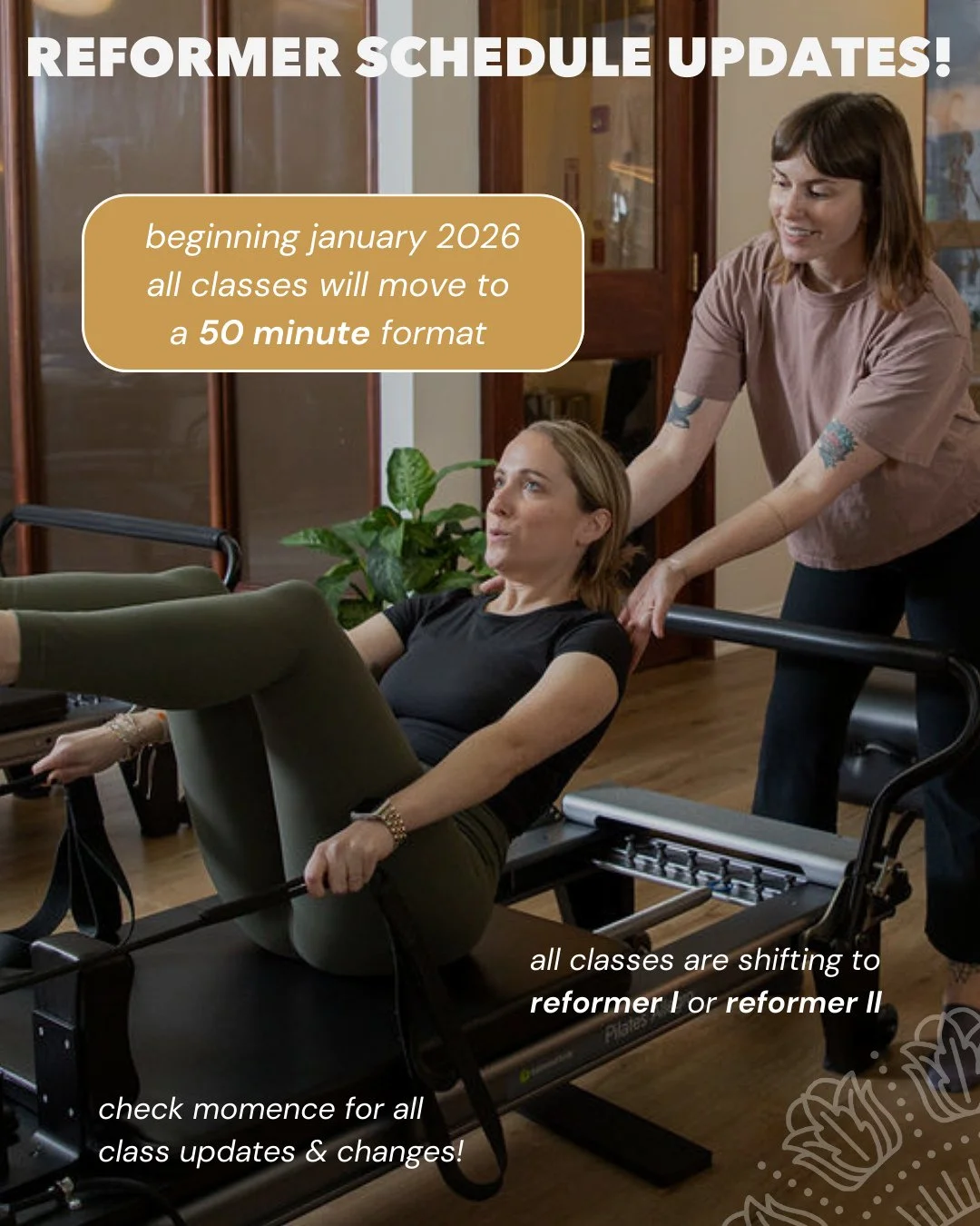 We can&rsquo;t believe the Lumos Pilates studio is almost one year old! In that time, we&rsquo;ve welcomed new instructors, added more class times, and introduced leveled classes... and we&rsquo;re not done yet.⁠
⁠
Starting January 2026, all Reformer