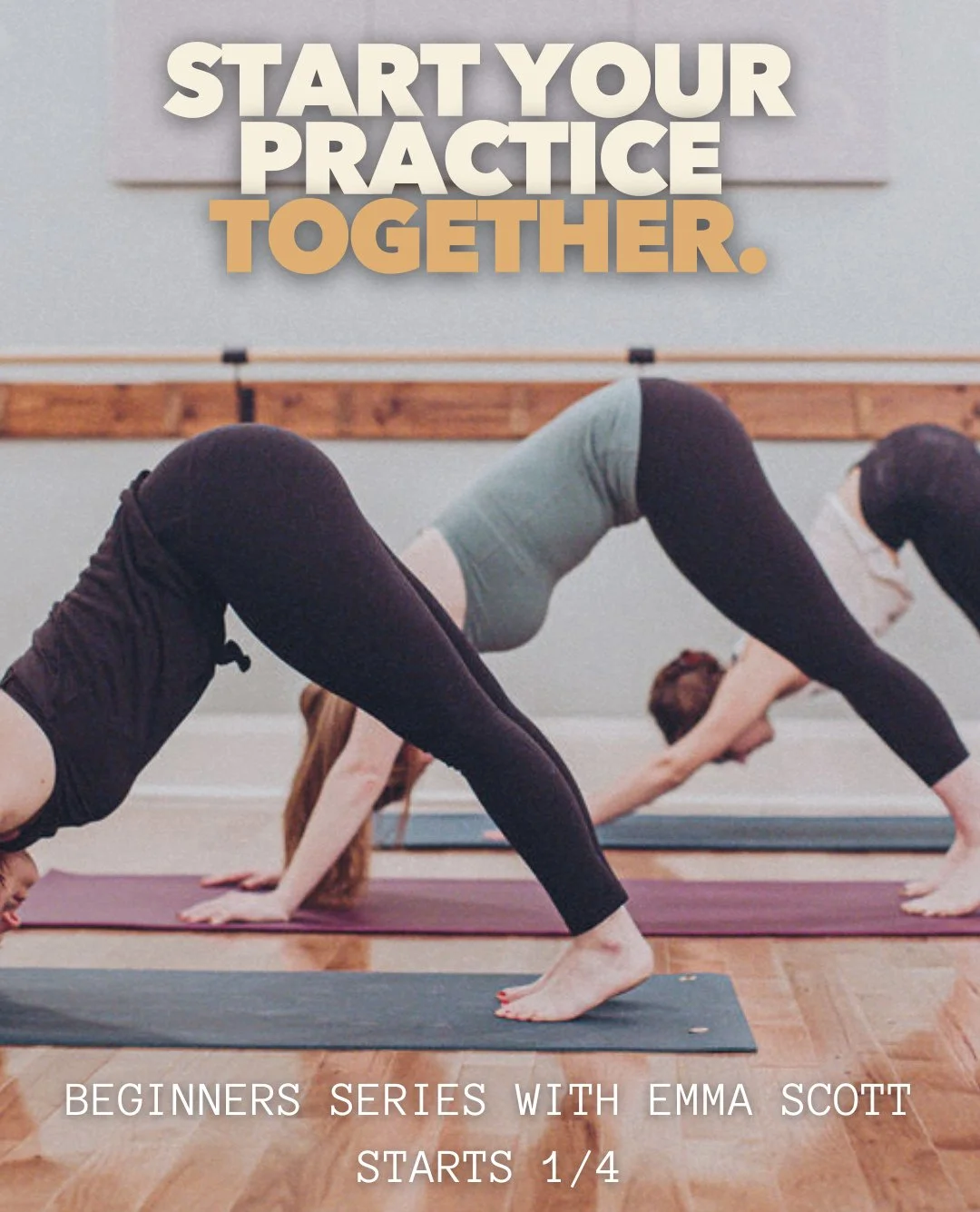 Begin your practice with support!⁠
⁠
Join Emma for our four-week beginner series, Sundays at noon starting January 4th!This small-group program (capped at 12 students) is designed to help you build a sustainable, healthy practice &mdash; whether you&