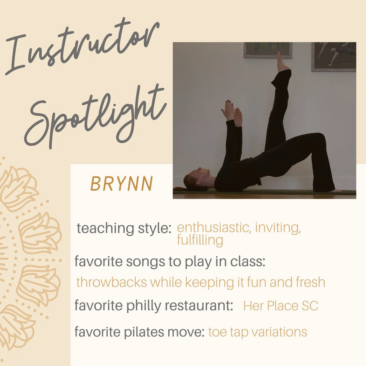 ✨ Meet Brynn ✨⁠
Brynn fell in love with Pilates following her college athletic career as a Division I rower. What began as an outlet to build a healthier relationship with fitness&mdash;while supporting her body&rsquo;s recovery from competitive spor