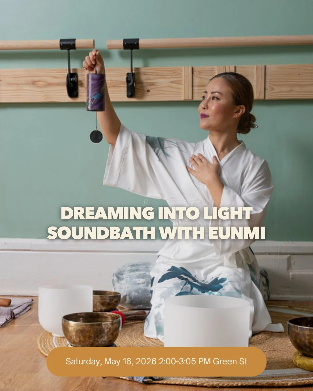 We have a few spots remaining for this weekends Sound Bath w/ @eunmis_soundhealing_yoga

Dreaming Into Light 🌙 will be full 60 minute immersive sound baths (in Savasana pose) where we will let the vibrations of these special Crystal bowls slowly hea