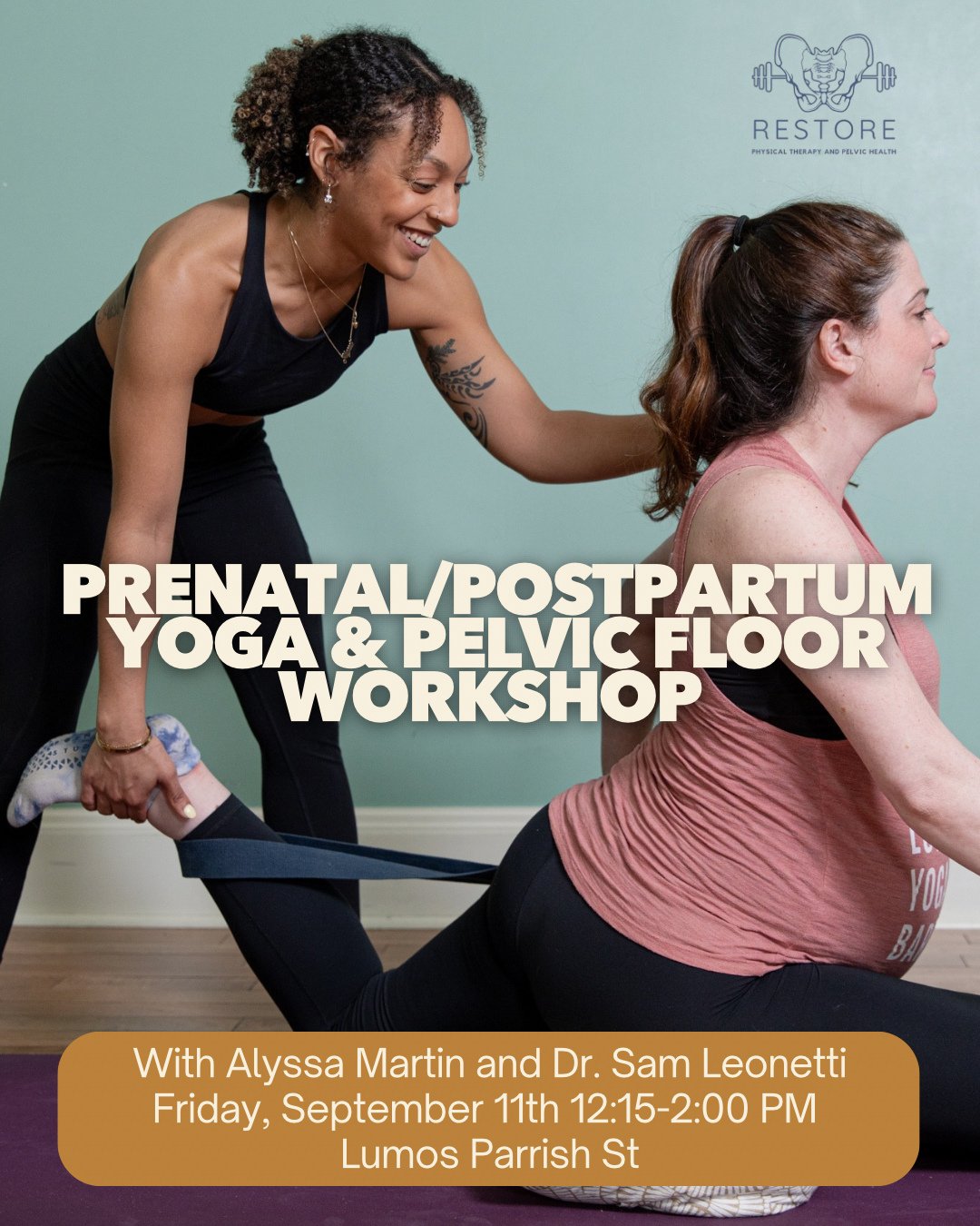 Calling all Mamas!! Our popular collab with @alyssamartinyoga_ and @restorept.philly is BACK 🐣

Join Alyssa and Dr. Sam Leonetti for a Prenatal Flow at Parrish Street. We will learn all about the pelvic floor, provide some tips and recommendations w