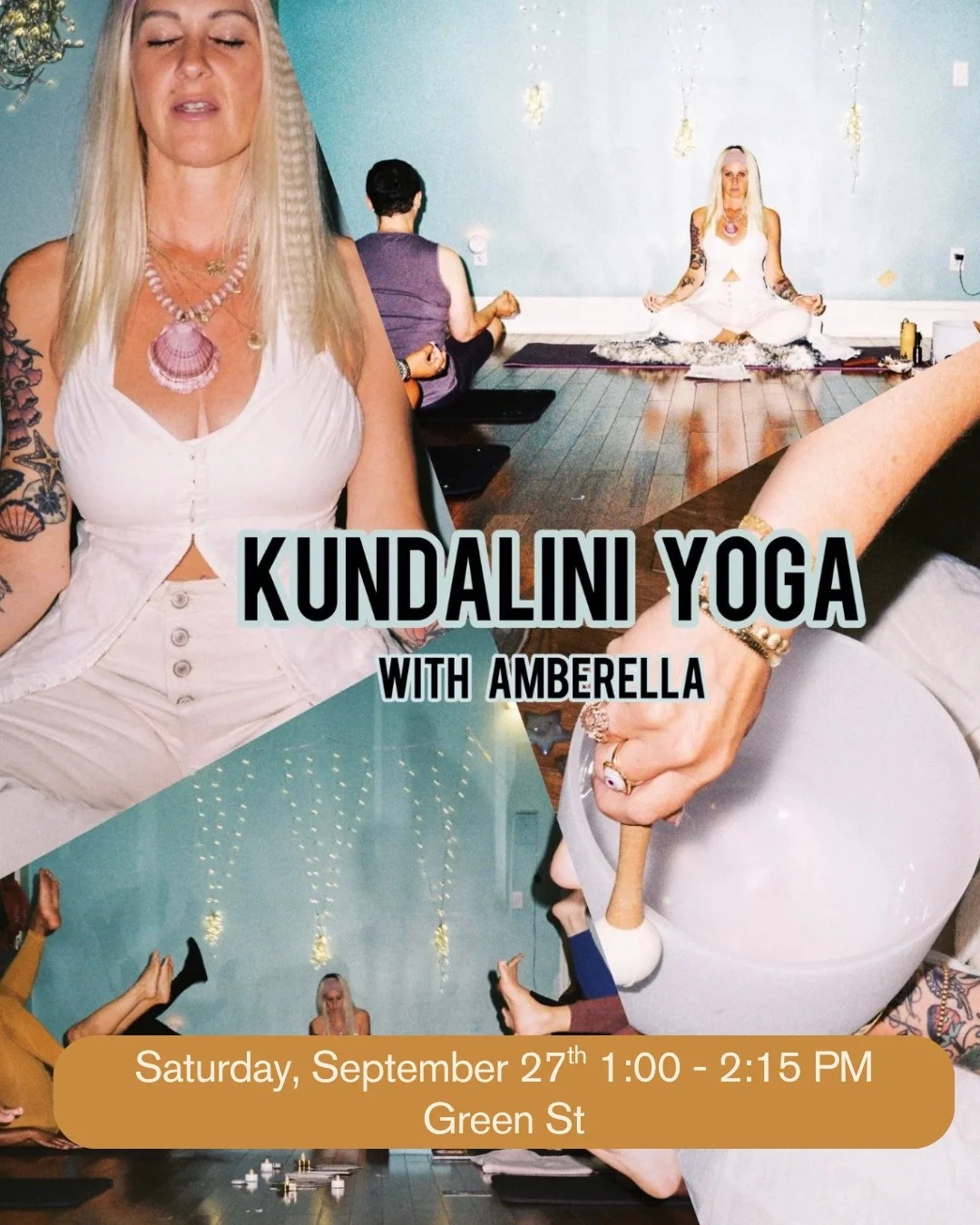 Join Philadelphia and LA-based street artist @amberellaxo at Lumos for a Kundalini Yoga Pop-Up! Through her artwork, including her hearts series and powerful affirmations, Amberella has connected with people all over the world. Through Kundalini Yoga