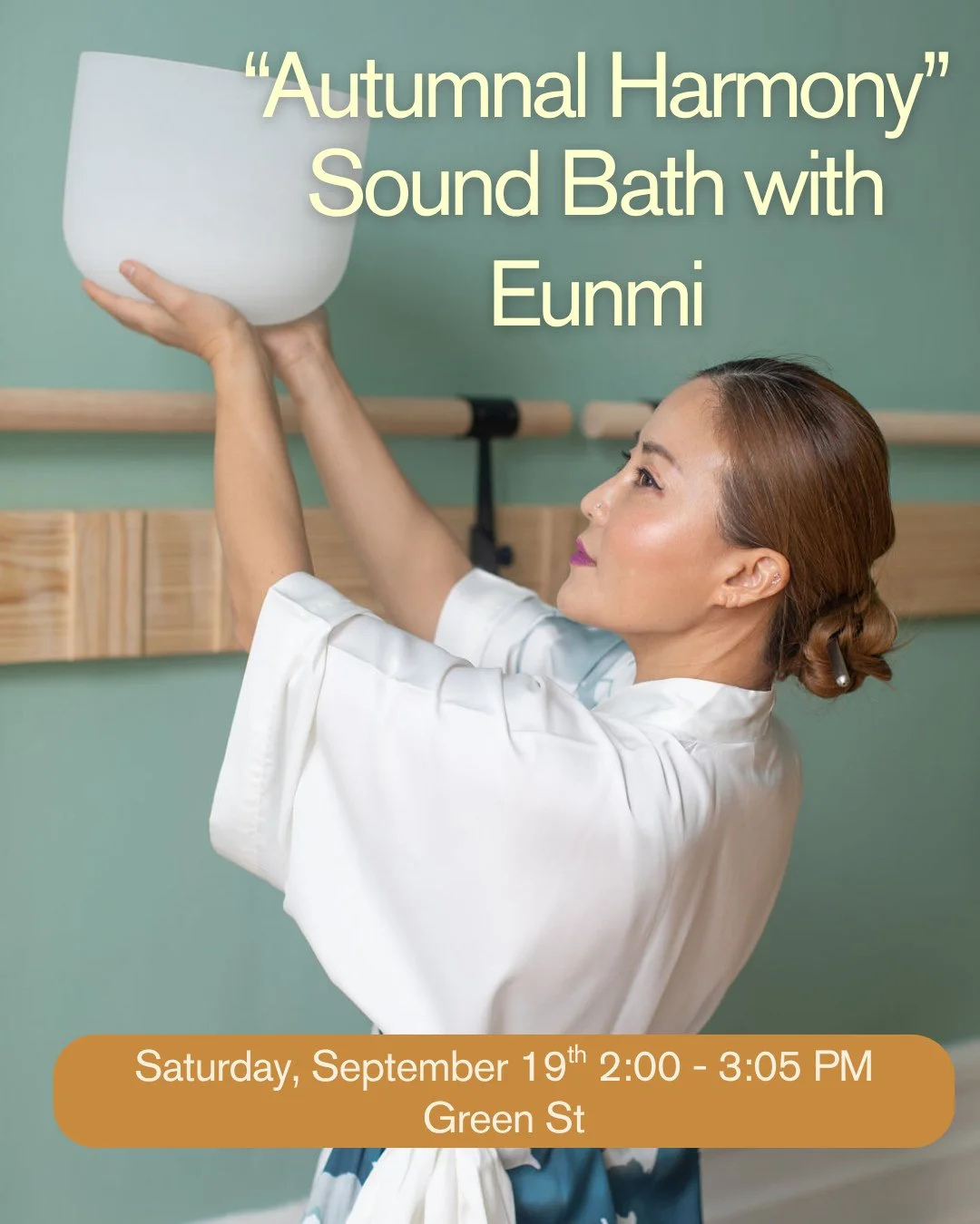Unwind this weekend with @eunmis_soundhealing_yoga!

Welcome to this special edition of a Singing Bowl Meditation series here at Lumos. &ldquo;Autumnal Harmony&rdquo; will be full 60 minute immersive sound baths (in Savasana pose) where we will let t