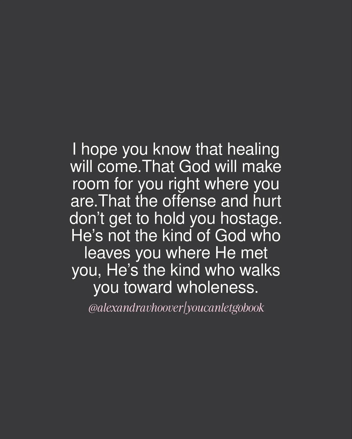 I hope this feels like an exhale to you. Like a reminder from our Jesus to let go. Freedom and peace are on the other side of our surrender. 🫶🏽 &ldquo;He heals the brokenhearted and binds up their wounds.&rdquo; &mdash; Psalm 147:3

Comment &ldquo;
