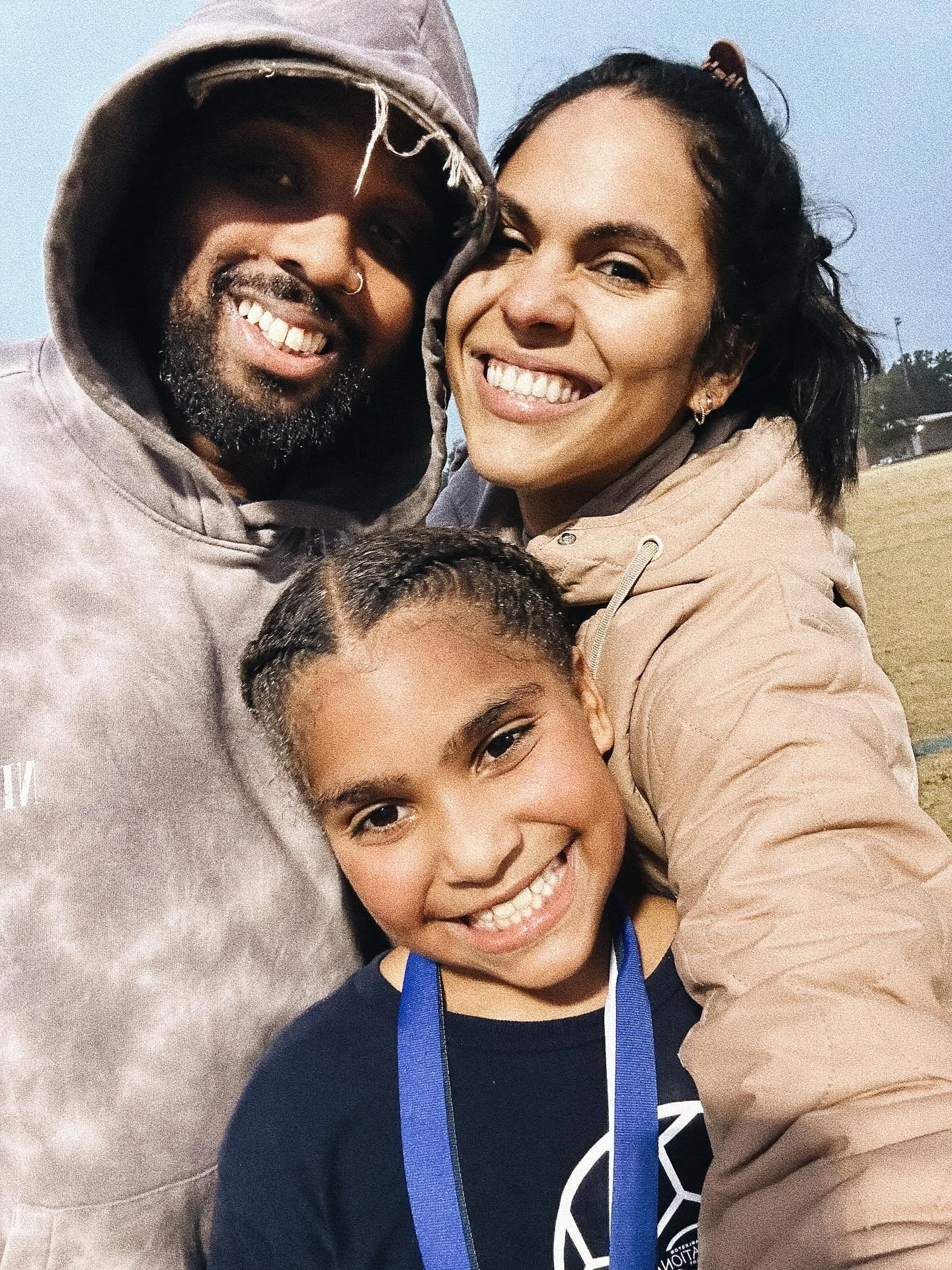 Our Sophia Grace. So incredibly proud of our girl. Finished a strong season with her sweet team on a very cold and rainy night. 🖤⚽ 

Coach mario did a great job, too. 🥹