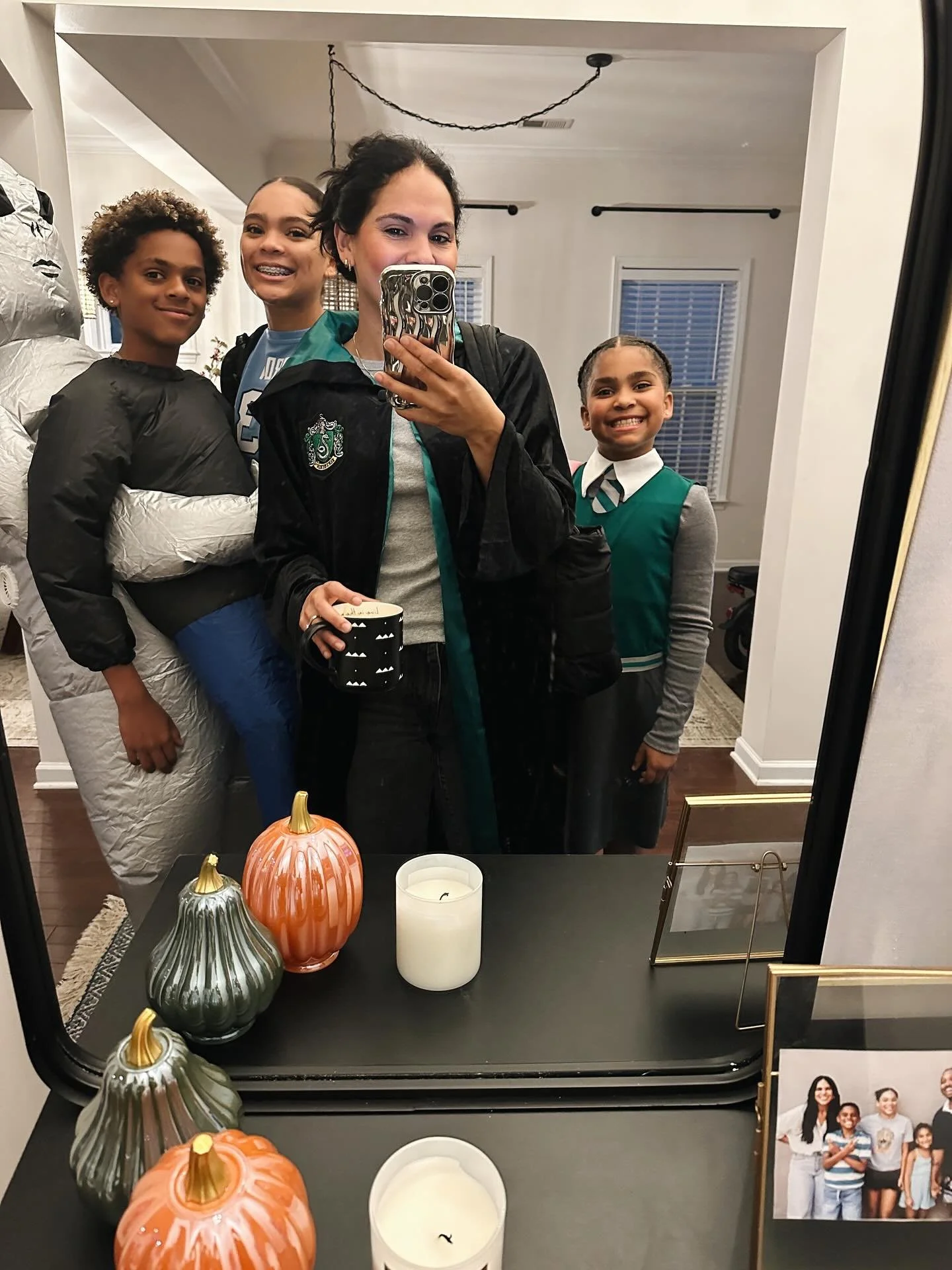 Happy Halloweeeeen from two Hogwart Wizards, an Alien Abduction, a steeze at school, and princess Jasmine at night! I got to volunteer at Sophia&rsquo;s school today and it was the sweetest. 🎃

Now I&rsquo;m off to minister in Iowa and Mario is hold