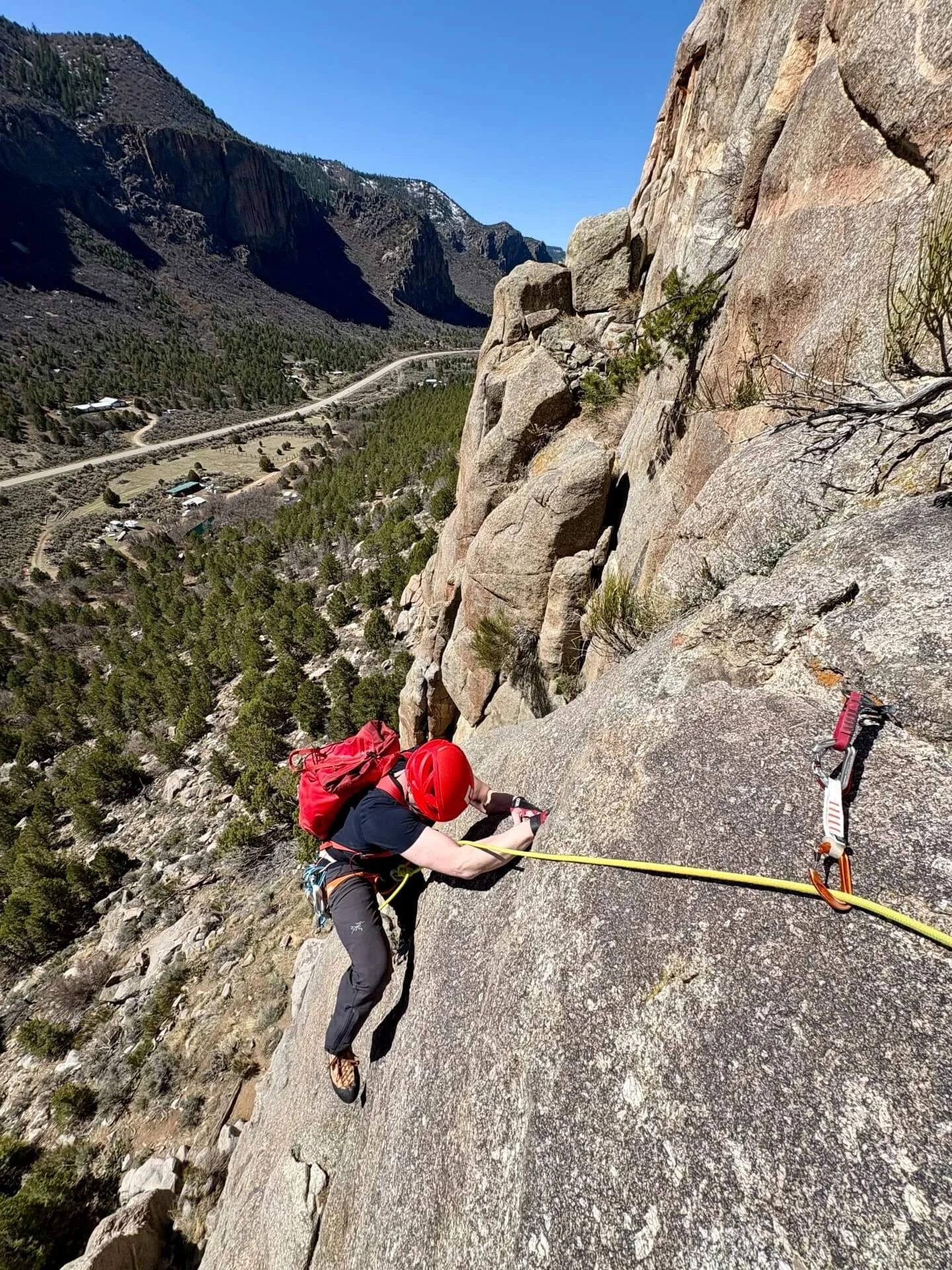 Finishing pitch one on the classic route, Sweet Sunday Serenade.