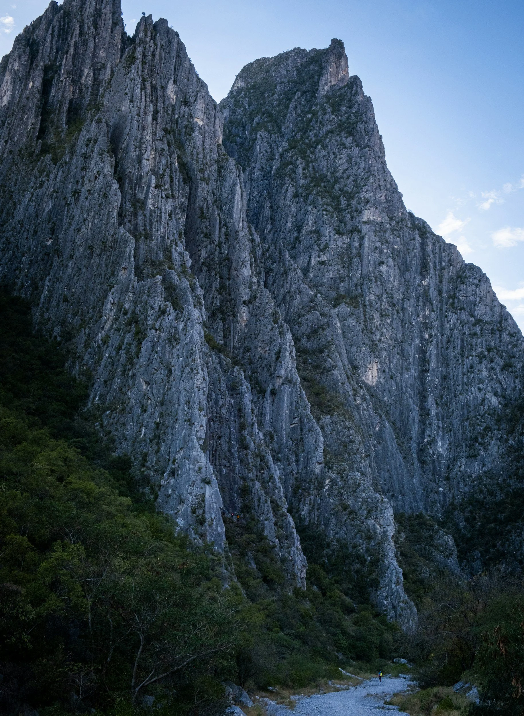 Limestone multipitch rock climbing in Mexico's El Potrero Chico.