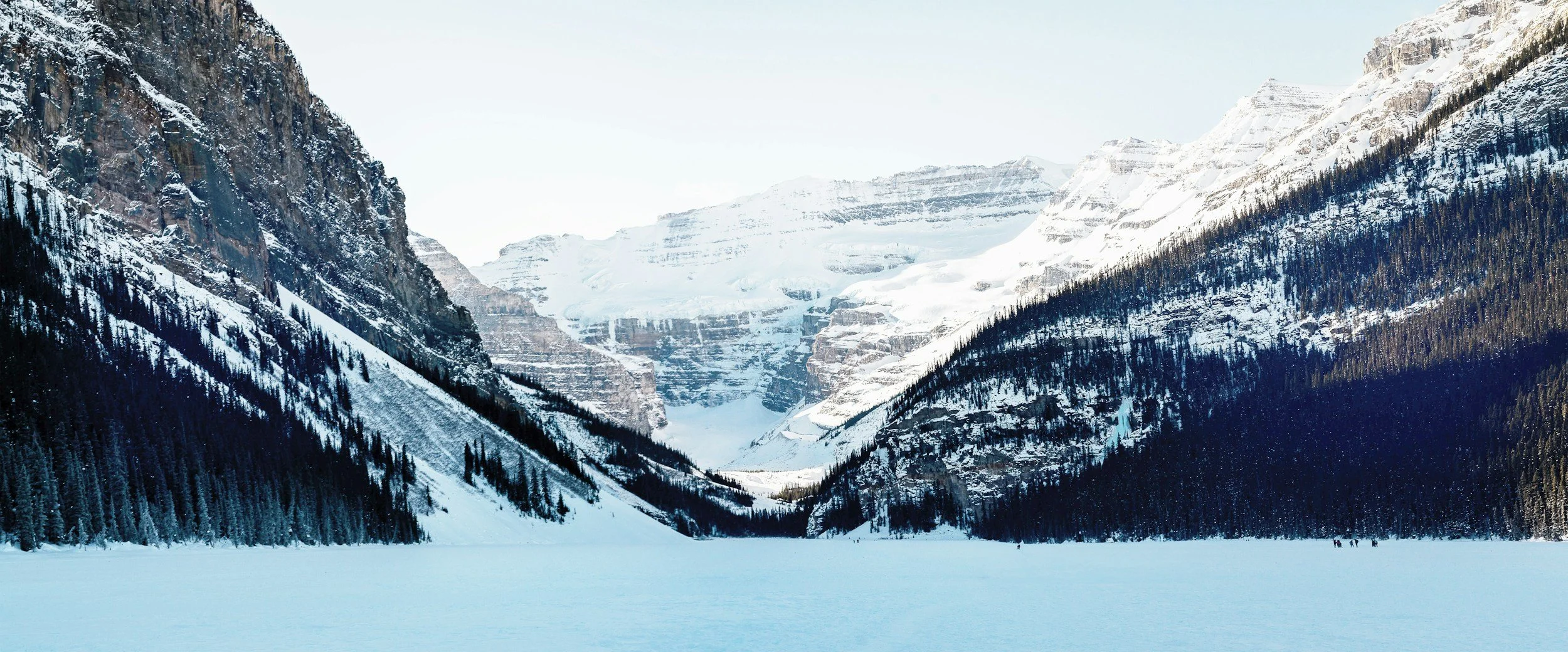 Ice climbing at Lake Louise in Canada.