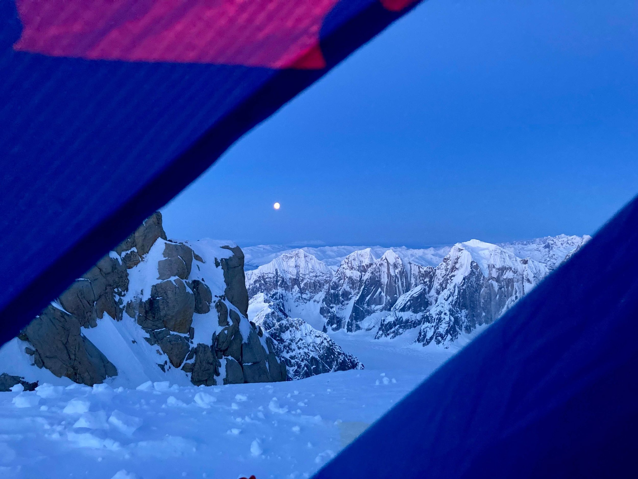 View from the bivy at the col of Ham and Eggs.
