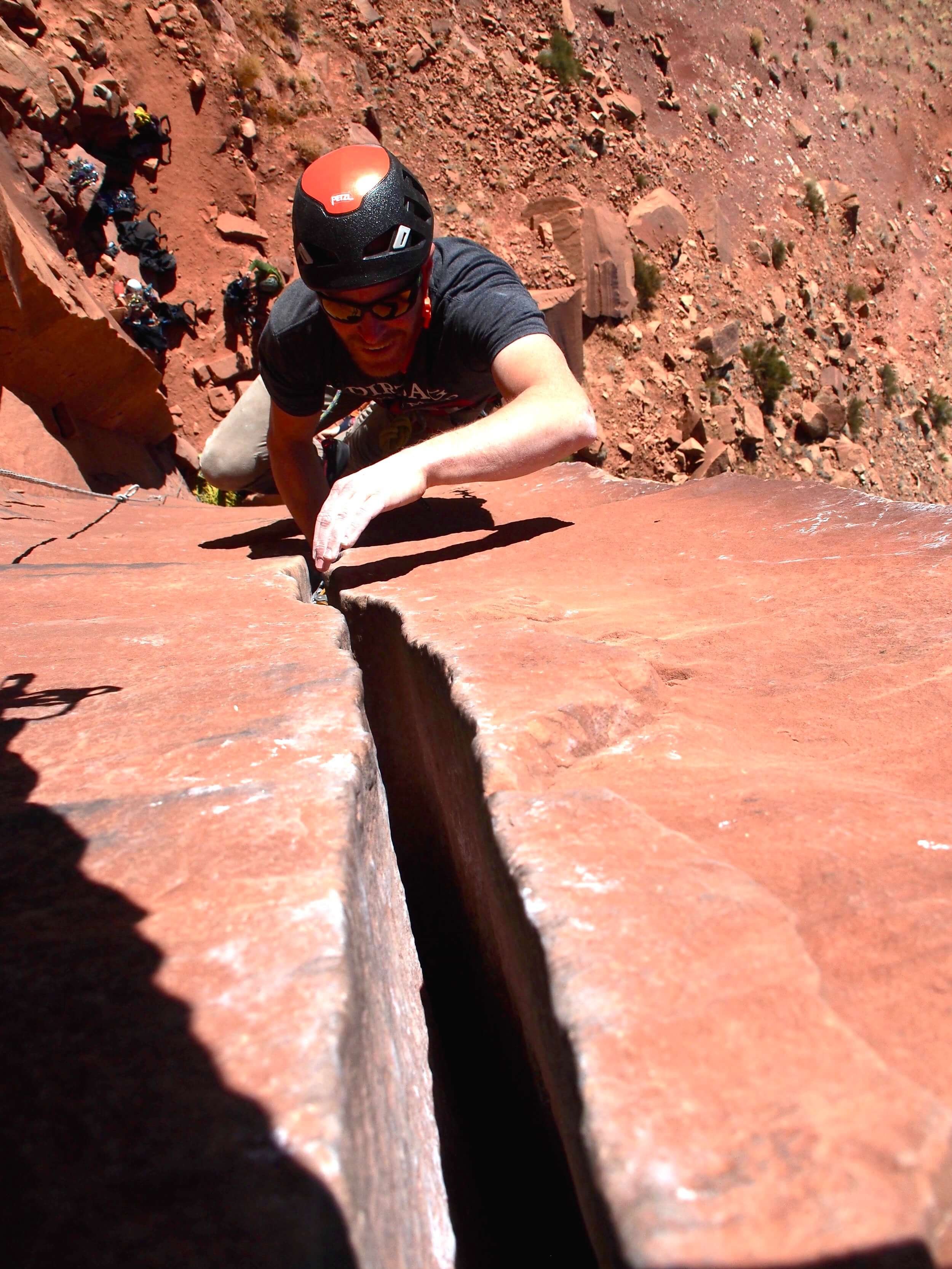 Hand jamming at Indian Creek.