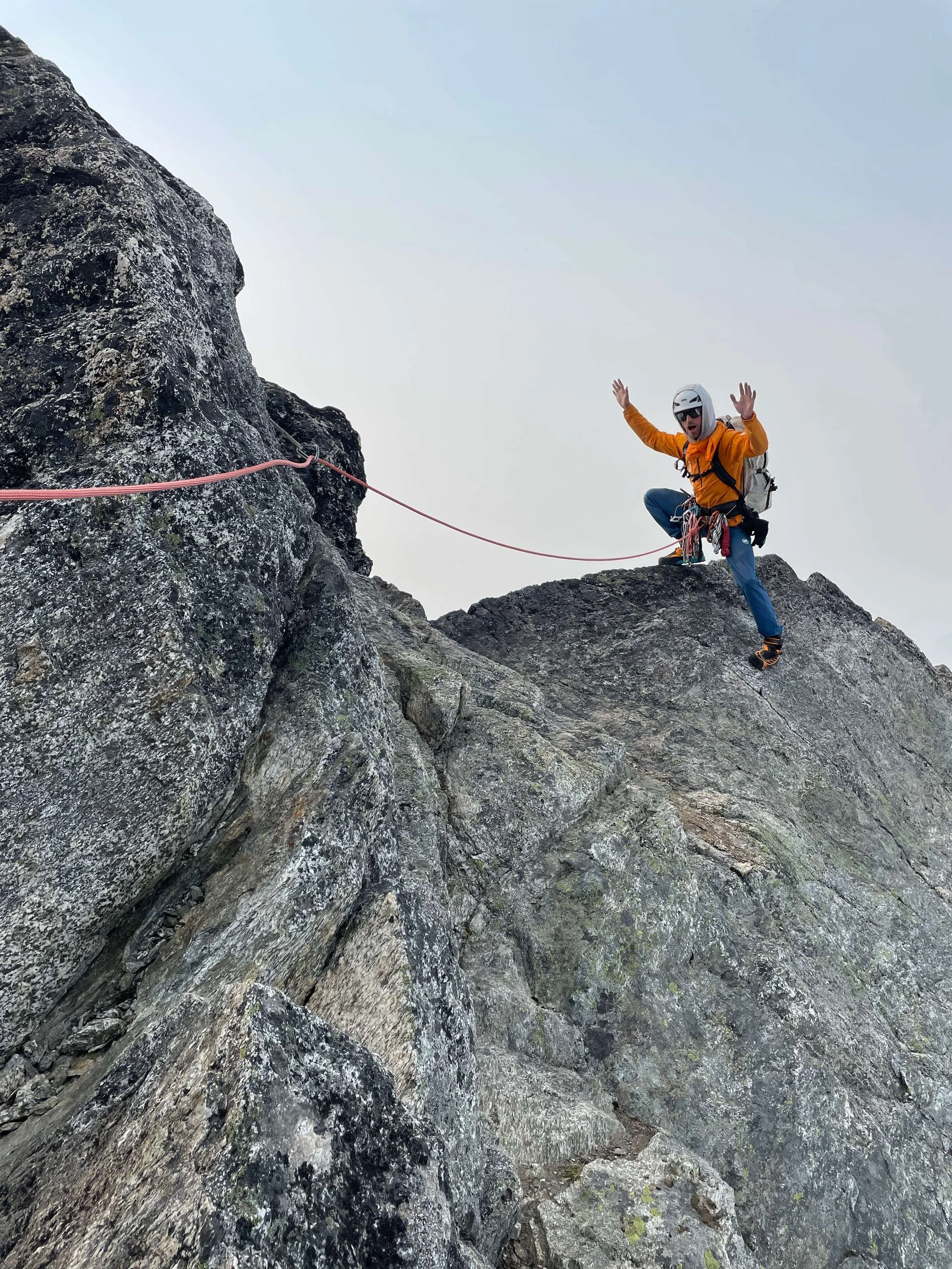 Climbing the NW Ridge of Dorado Needle.