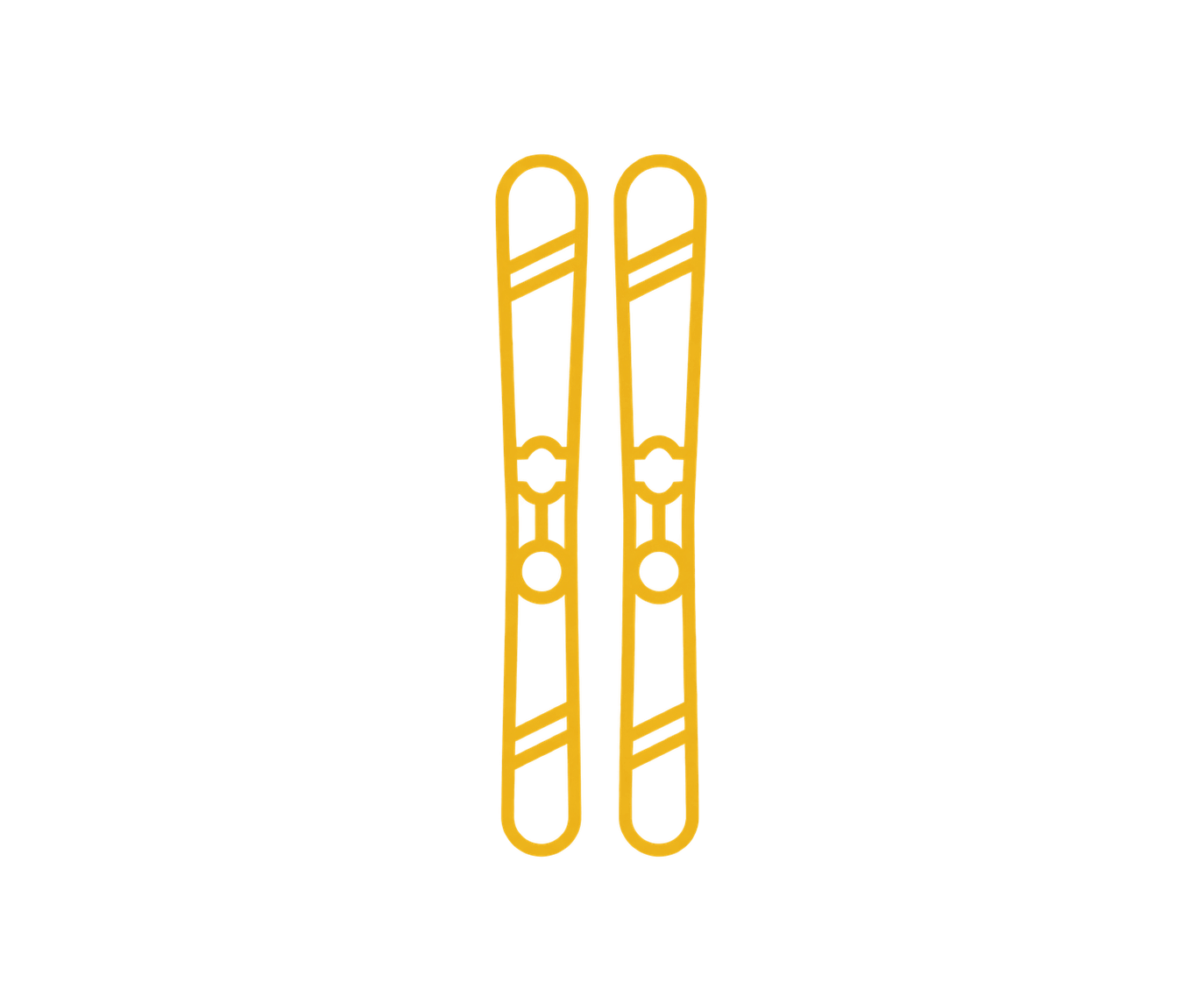 A pair of skis icon, depicting the type of ski mountaineering course.
