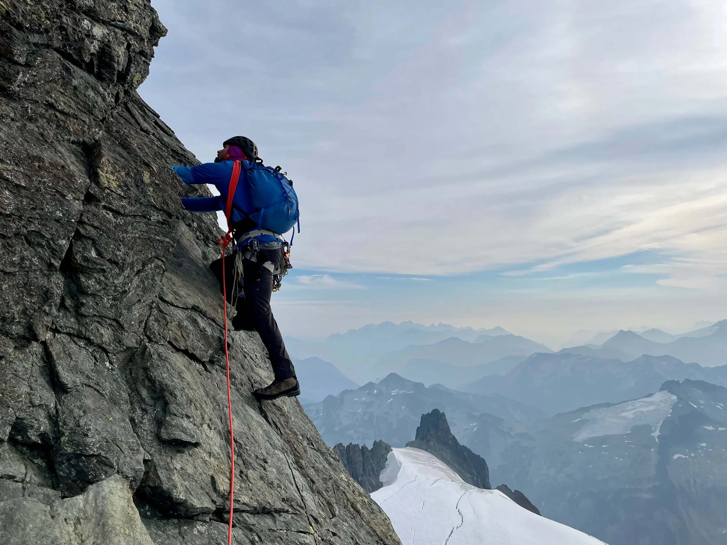 Starting up a pitch on the SE Ridge of Mt. Shuksan.