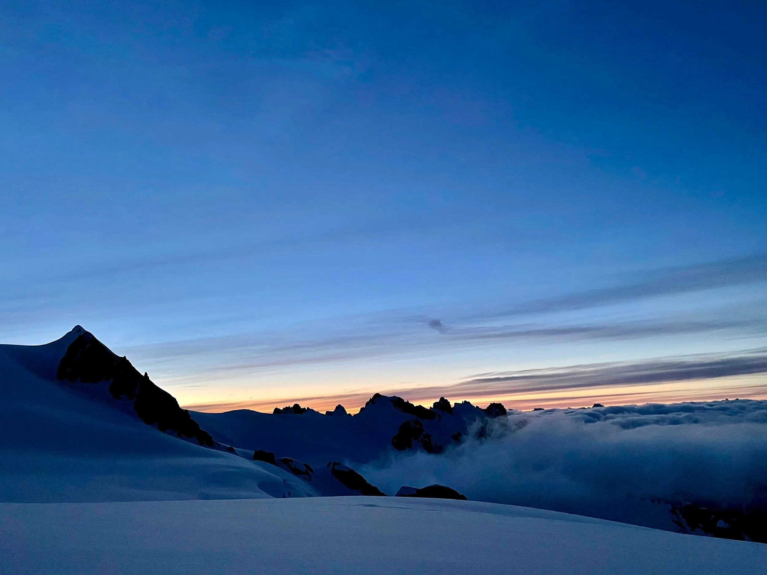 Sunrise on the Sulphide Glacier.