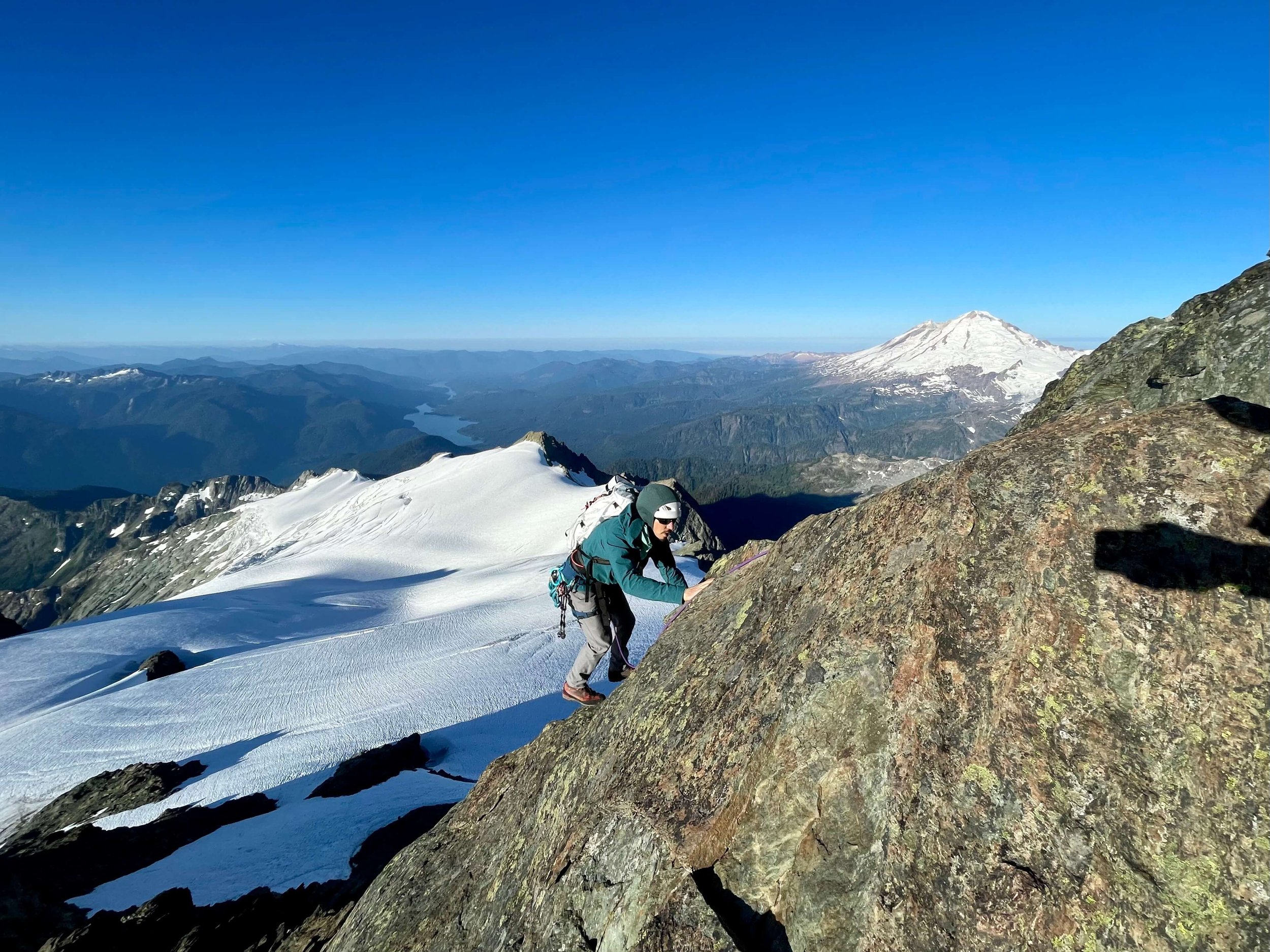 Climbing the SE Ridge on Mt. Shuksan.