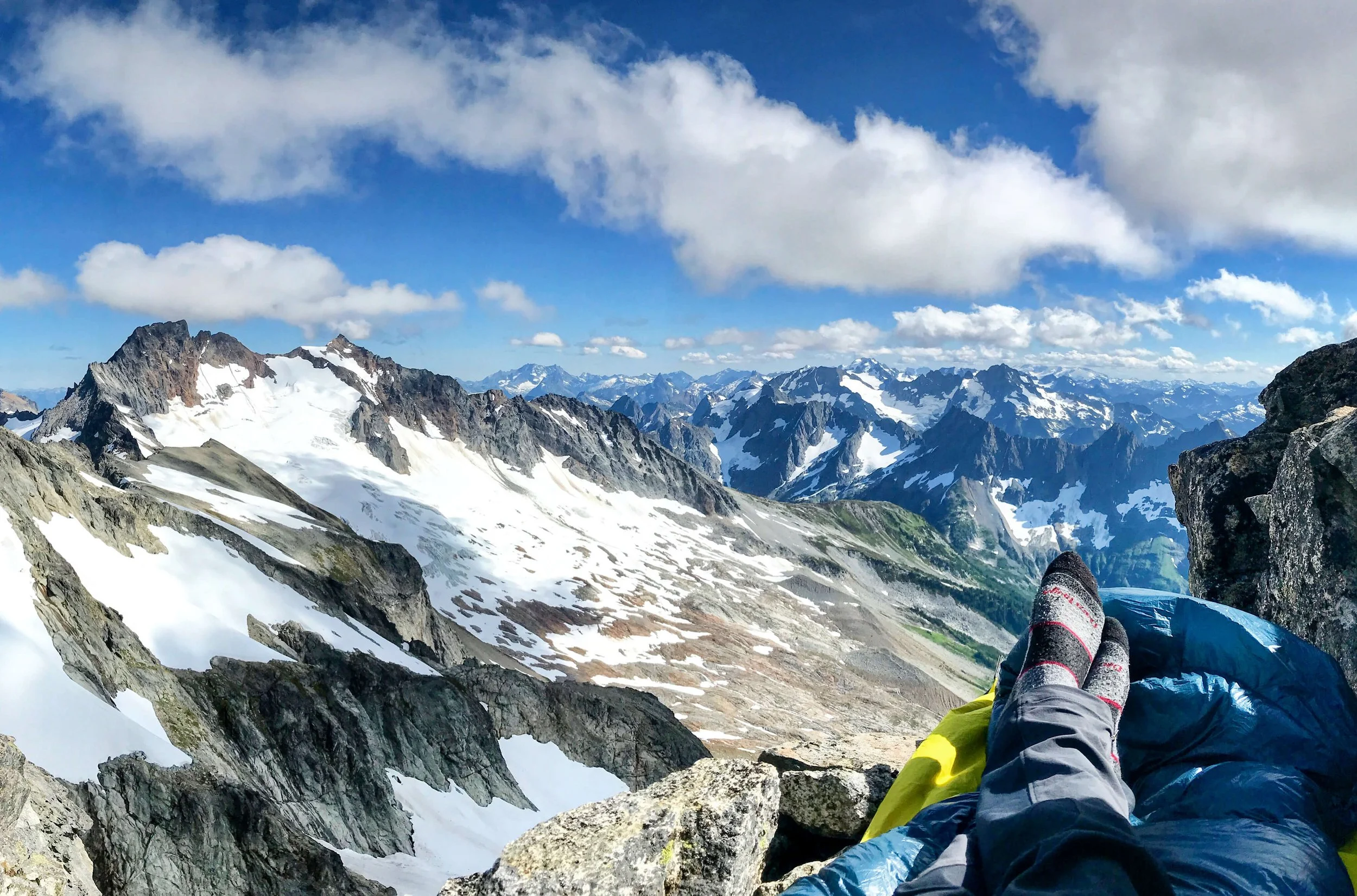 Bivying on the Torment Forbidden Traverse.