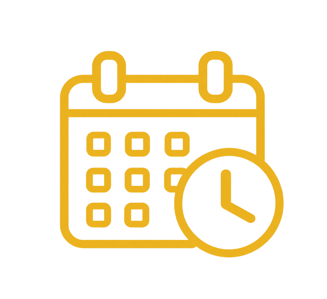A calendar and clock icon depicting the schedule for the guided climbing trip.