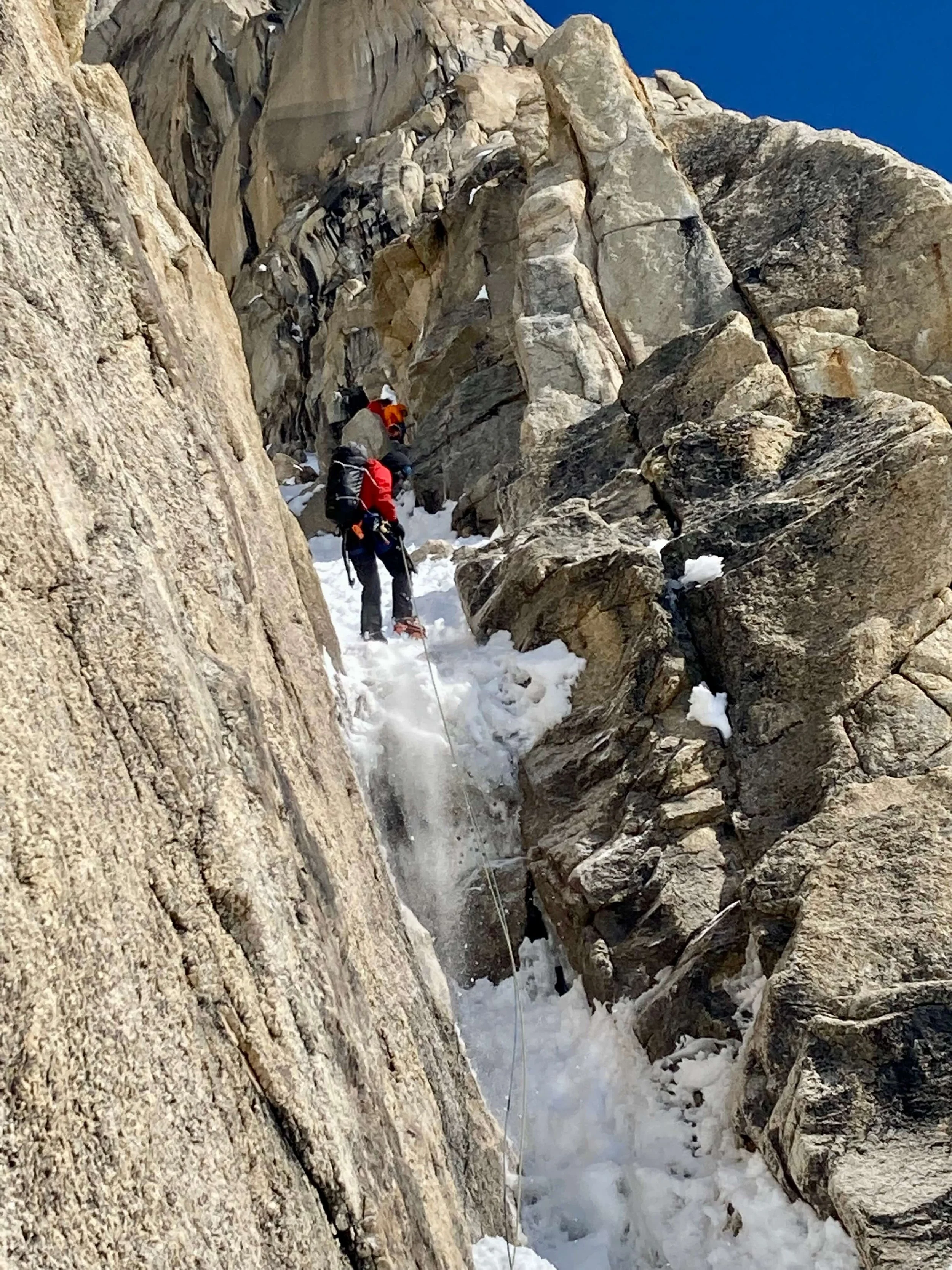 Rappelling the bottom pitches of Ham and Eggs.