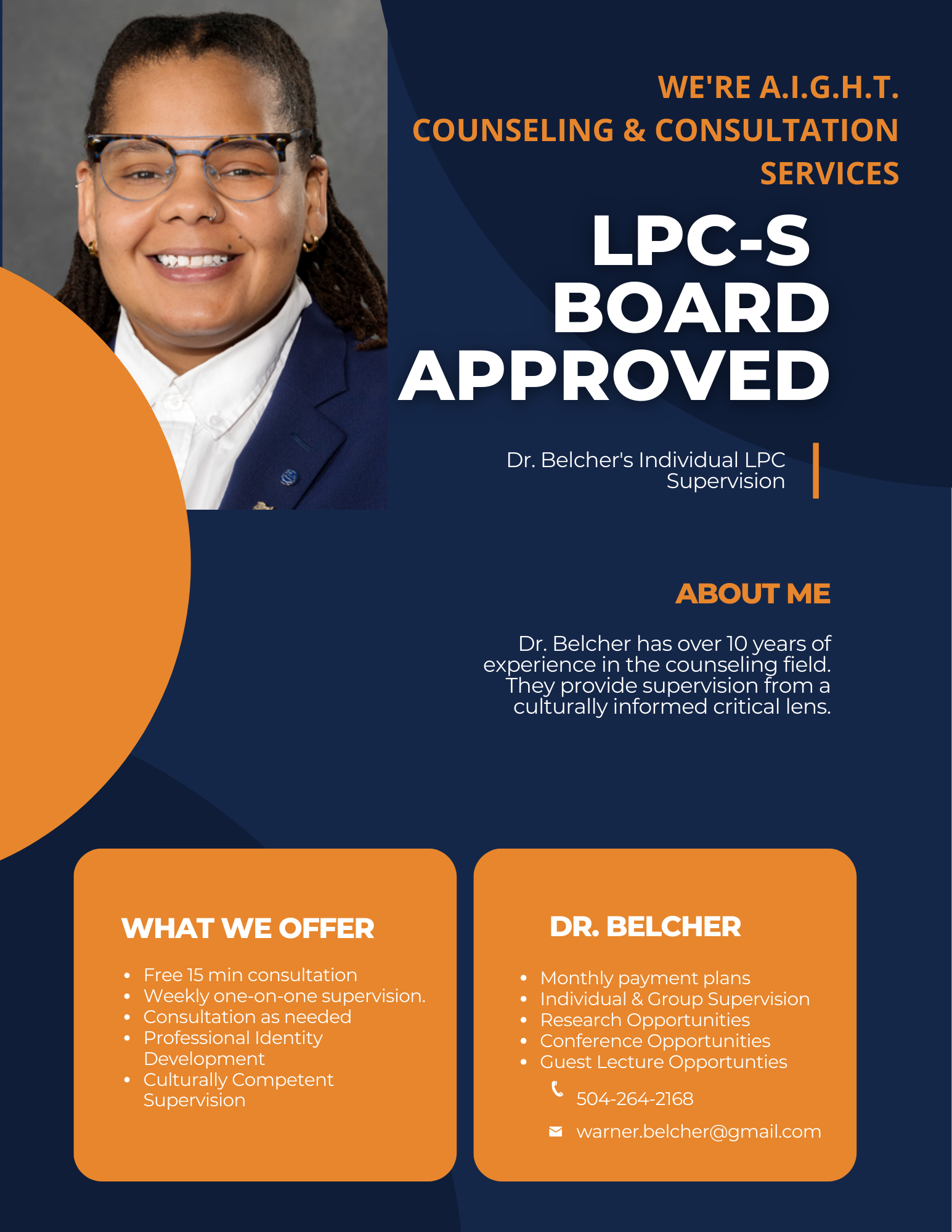 Picture of Licensed professional counselor and offer for board approved supervision in virginia and louisiana