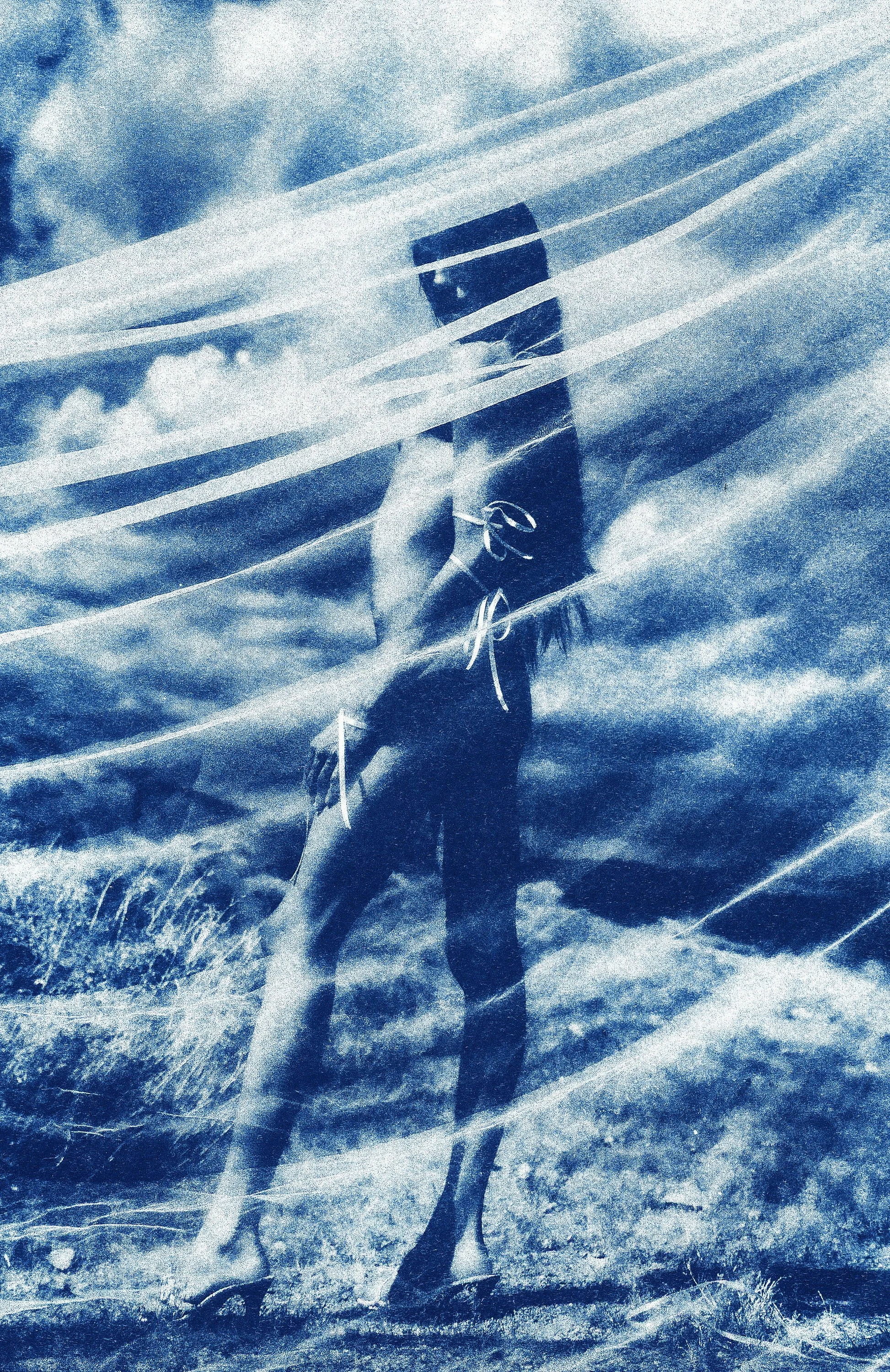 Kaden Bard Dawson - Ethereal, 2024, 10 x 6.5 in, Cyanotype Print 
