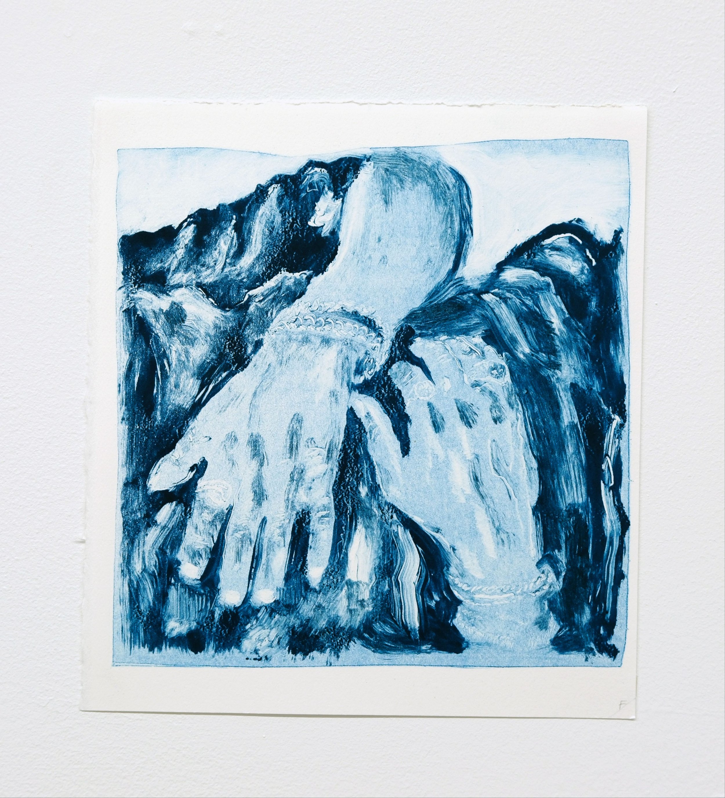 Dyllan Gabriel - Karma (Midnight). 2023, 9" x 10," Additive/Reductive Monoprint on paper