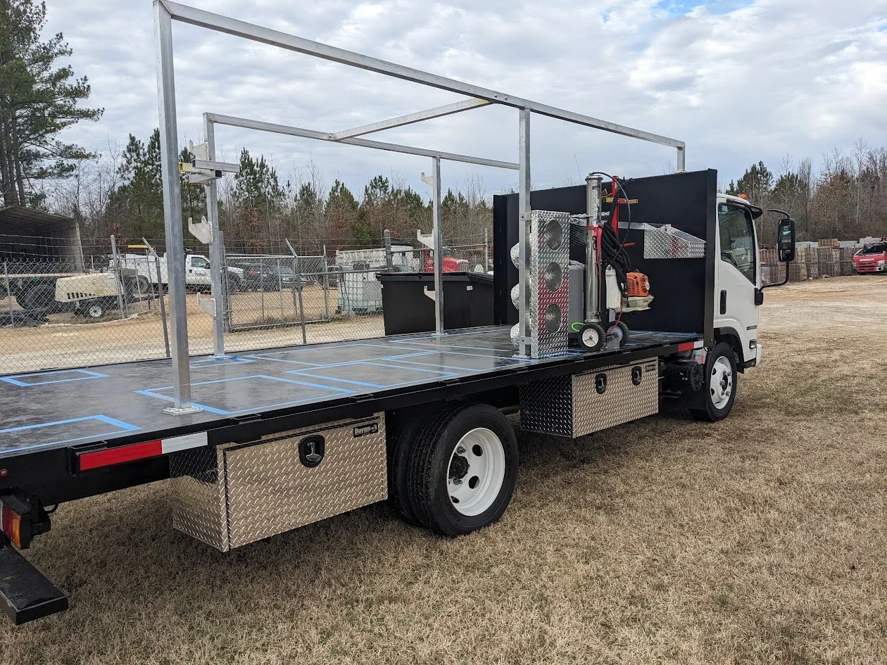 Commercial pressure washing truck upfit