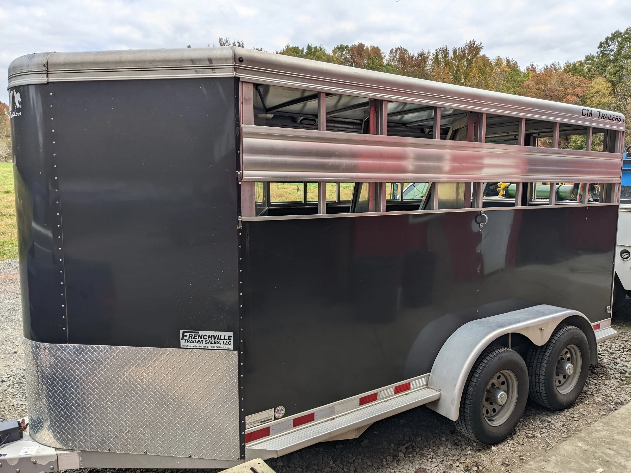 Window install in a horse trailer