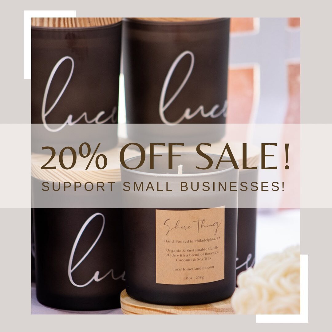 🚨Small Business Saturday🚨

Today is the last day to get 20% off on Luce Candles by using code &ldquo;SHOP20&rdquo; at checkout! Save money + get unique memorable gifts for the holiday! 

📸: @rachaelshootsphilly