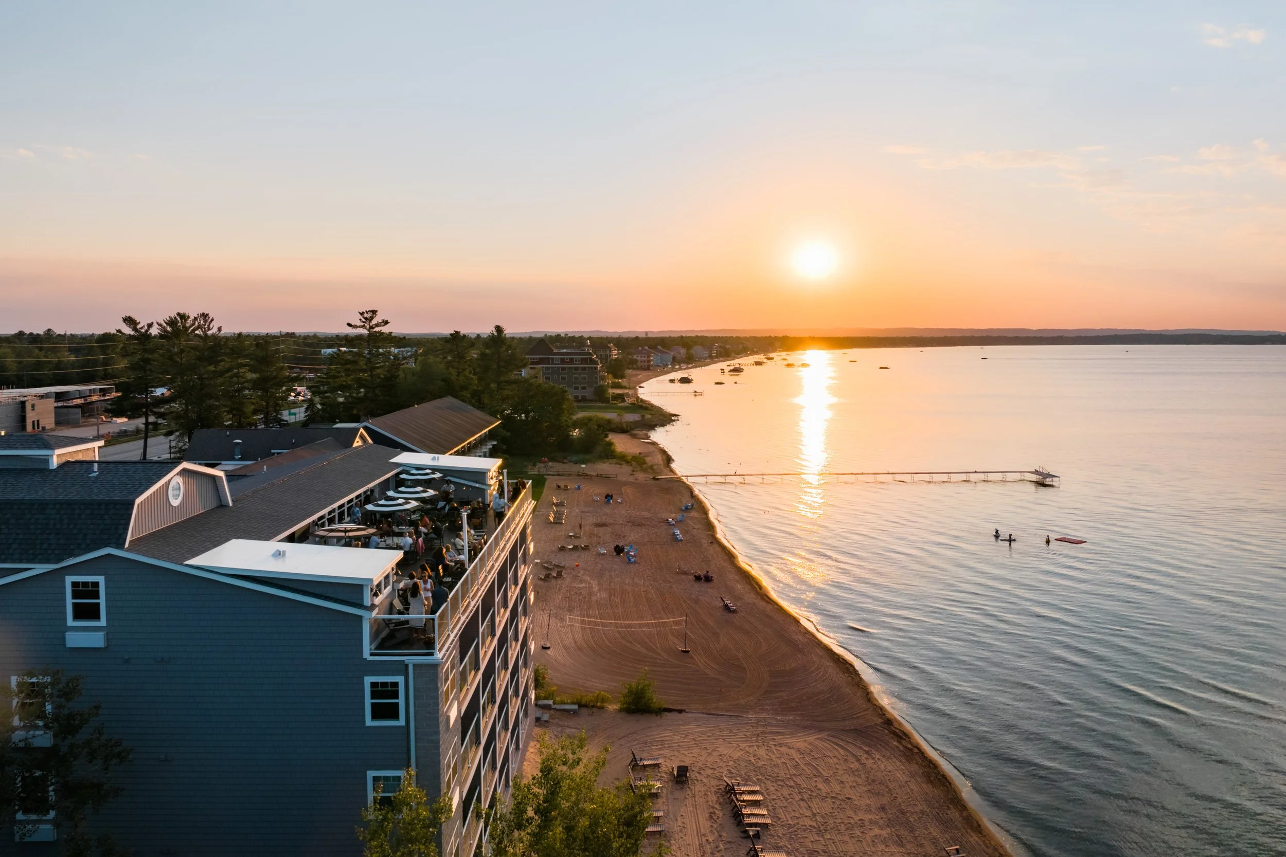 sun set over the Alexandra Inn