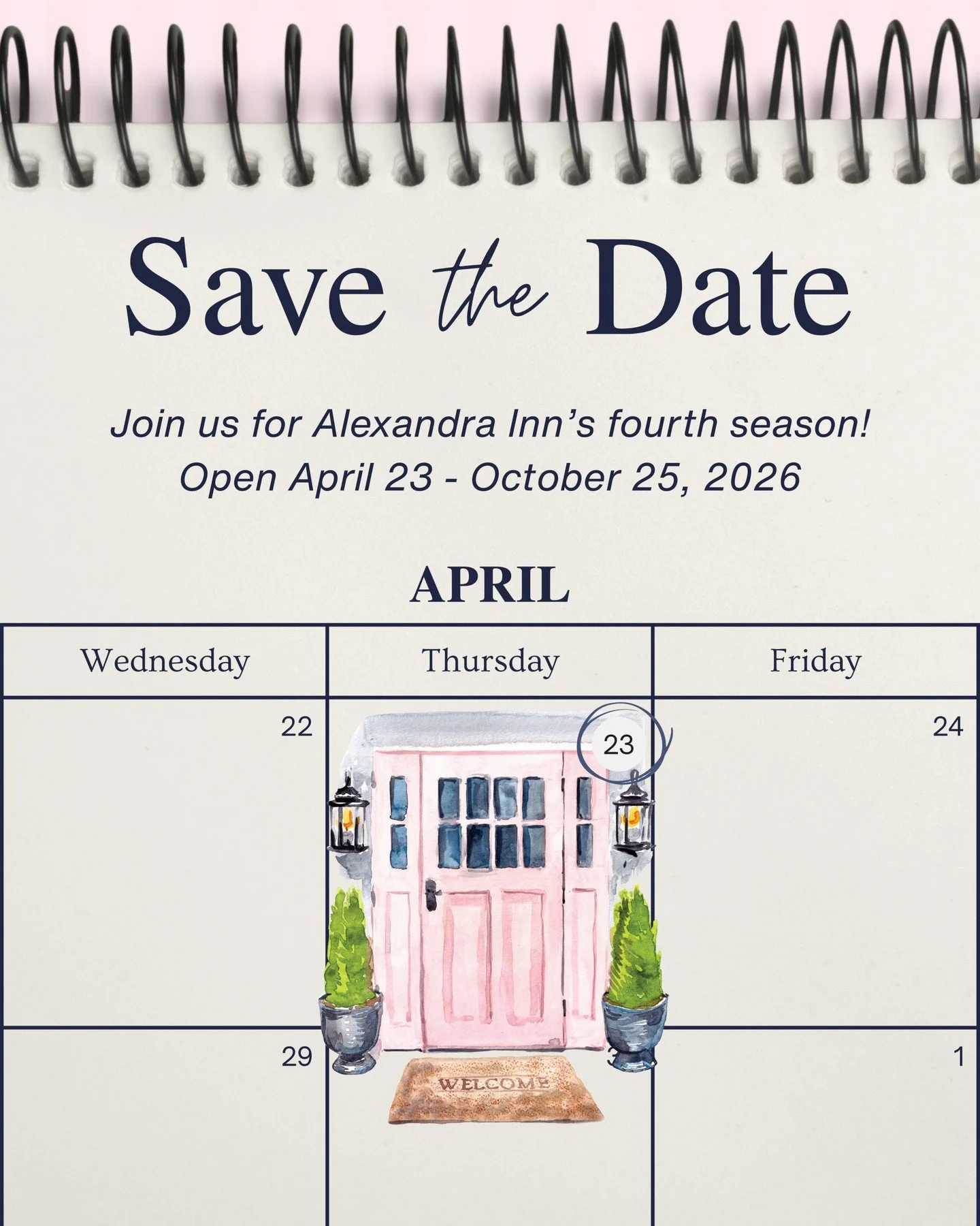 We are less than 100 days out from opening our pink door and welcoming back our wonderful guests! 💕

Now is the best time to plan your getaway for the 2026 season. Visit our website or give us a call to reserve your beachfront stay today. 

www.TheA
