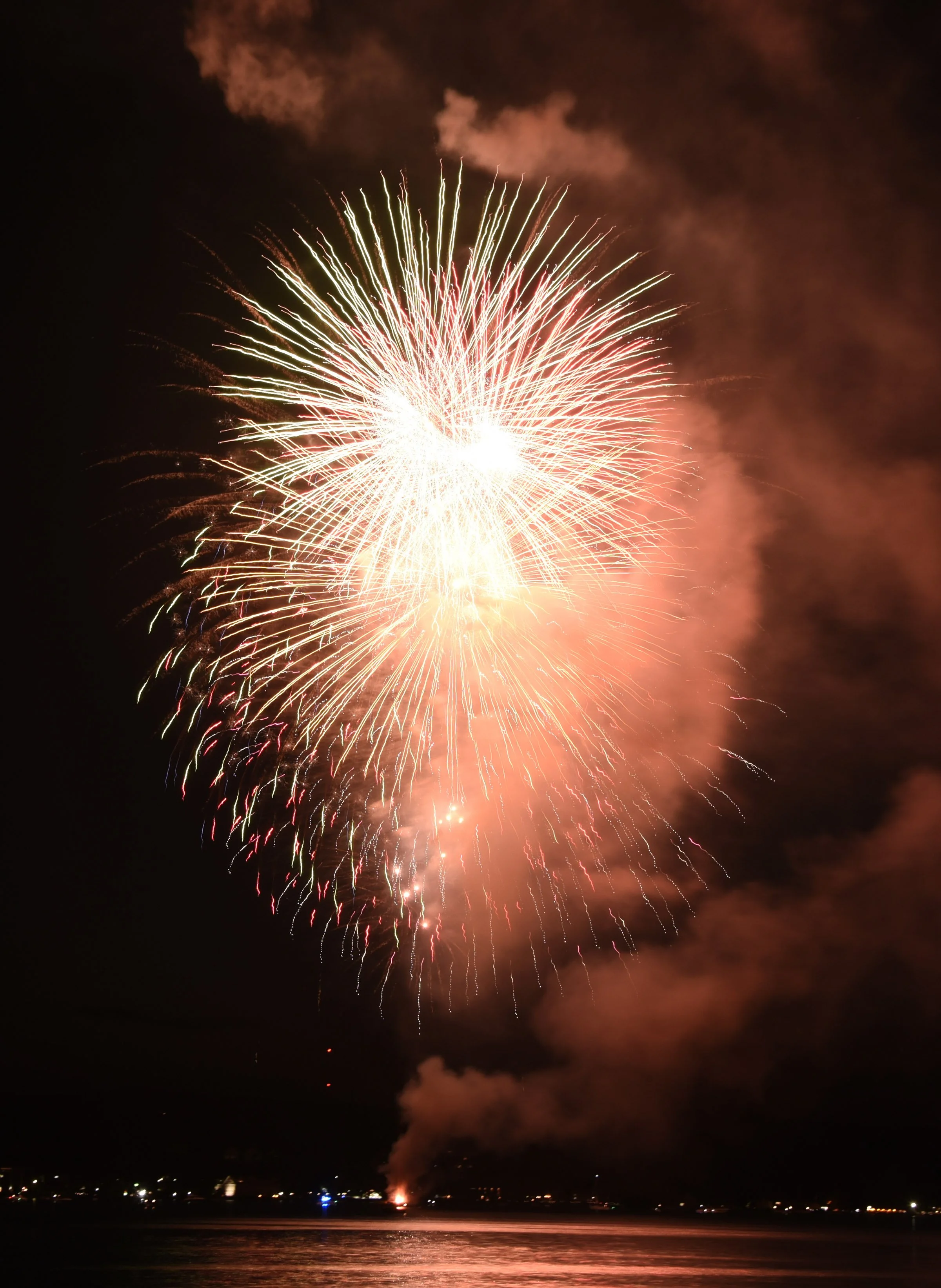 fireworks over grand traverse bay