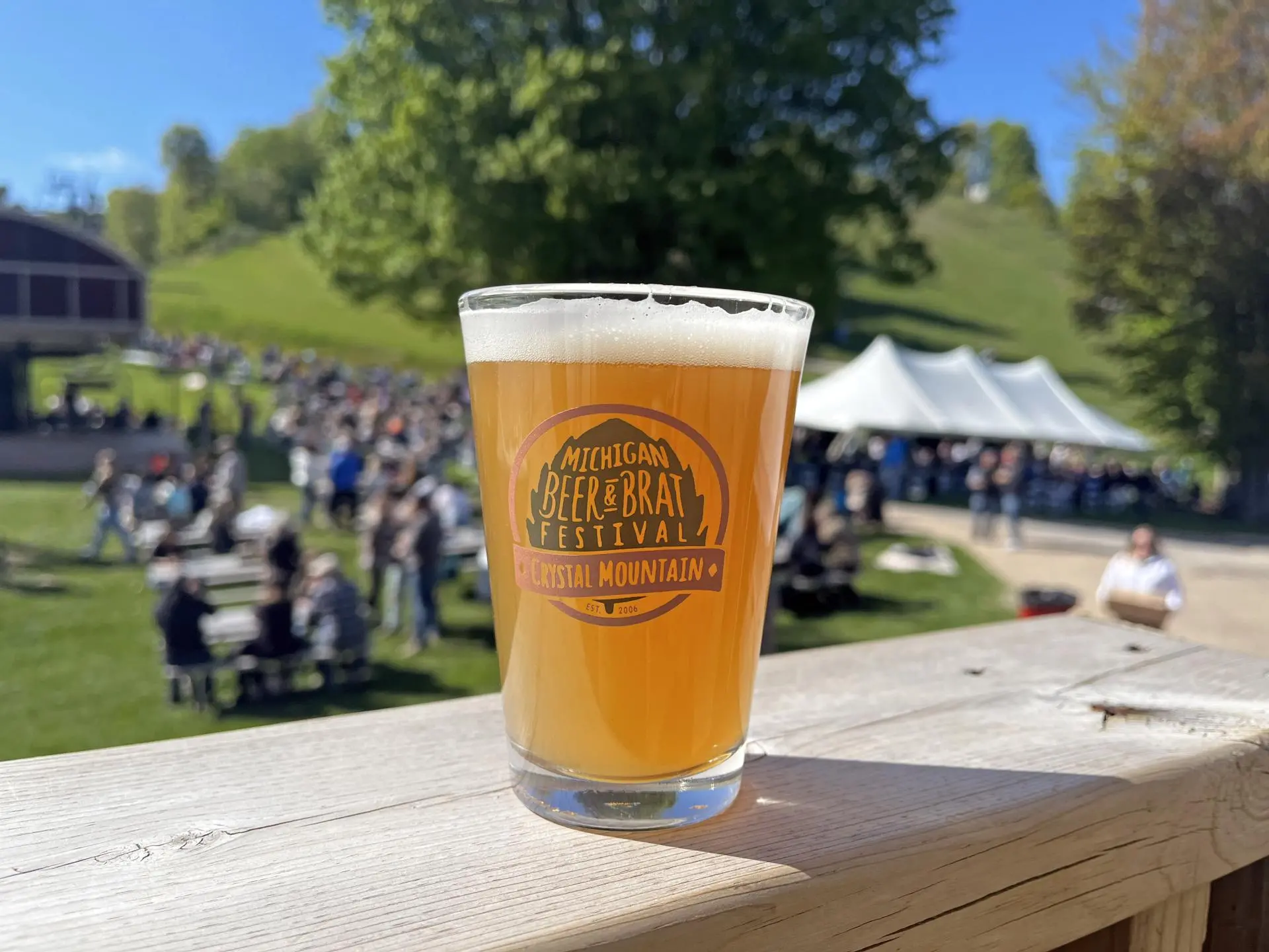 glass of beer at the festival