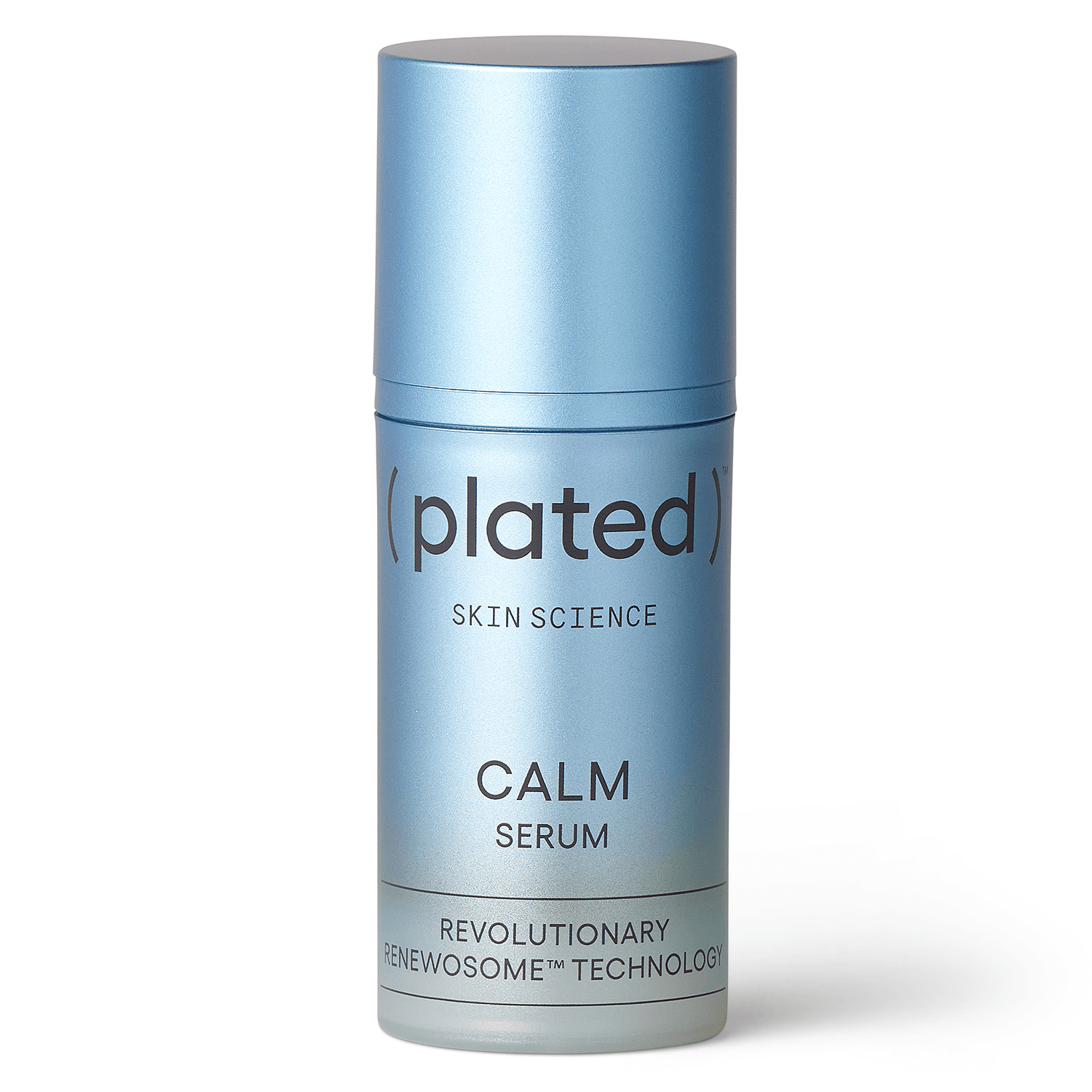 Blue ( plated ) CALM Serum bottle