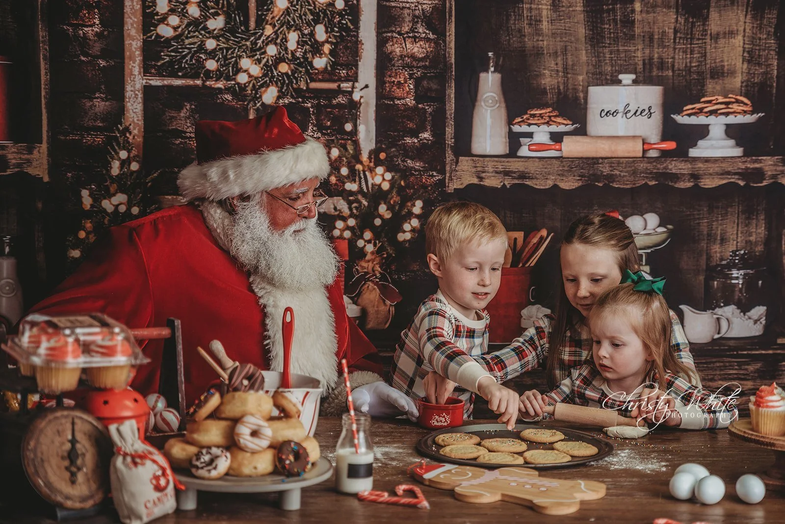 Child enjoying a magical storybook-inspired Santa session filled with wonder and Christmas tradition in Texas.