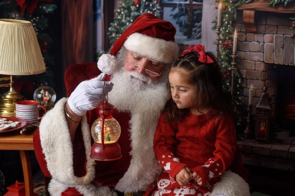 Santa helping children create magical Christmas memories.