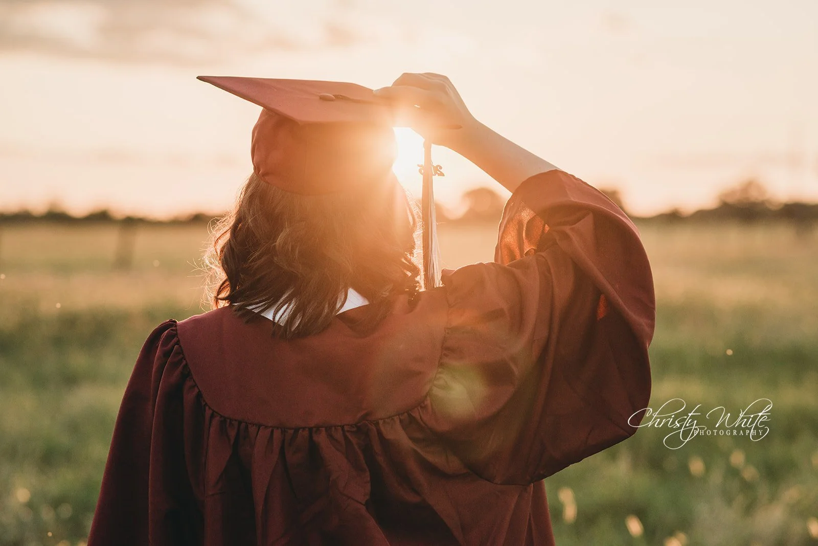 Golden hour senior portrait in Friendswood