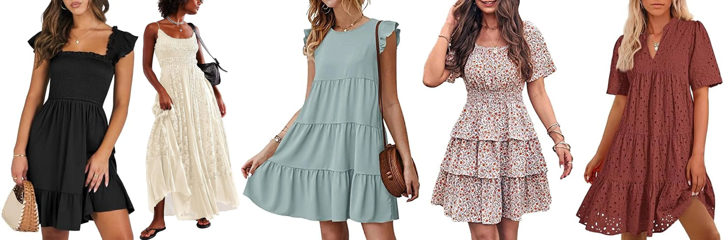 Senior girl wearing a flowy dress for senior picture outfit inspiration