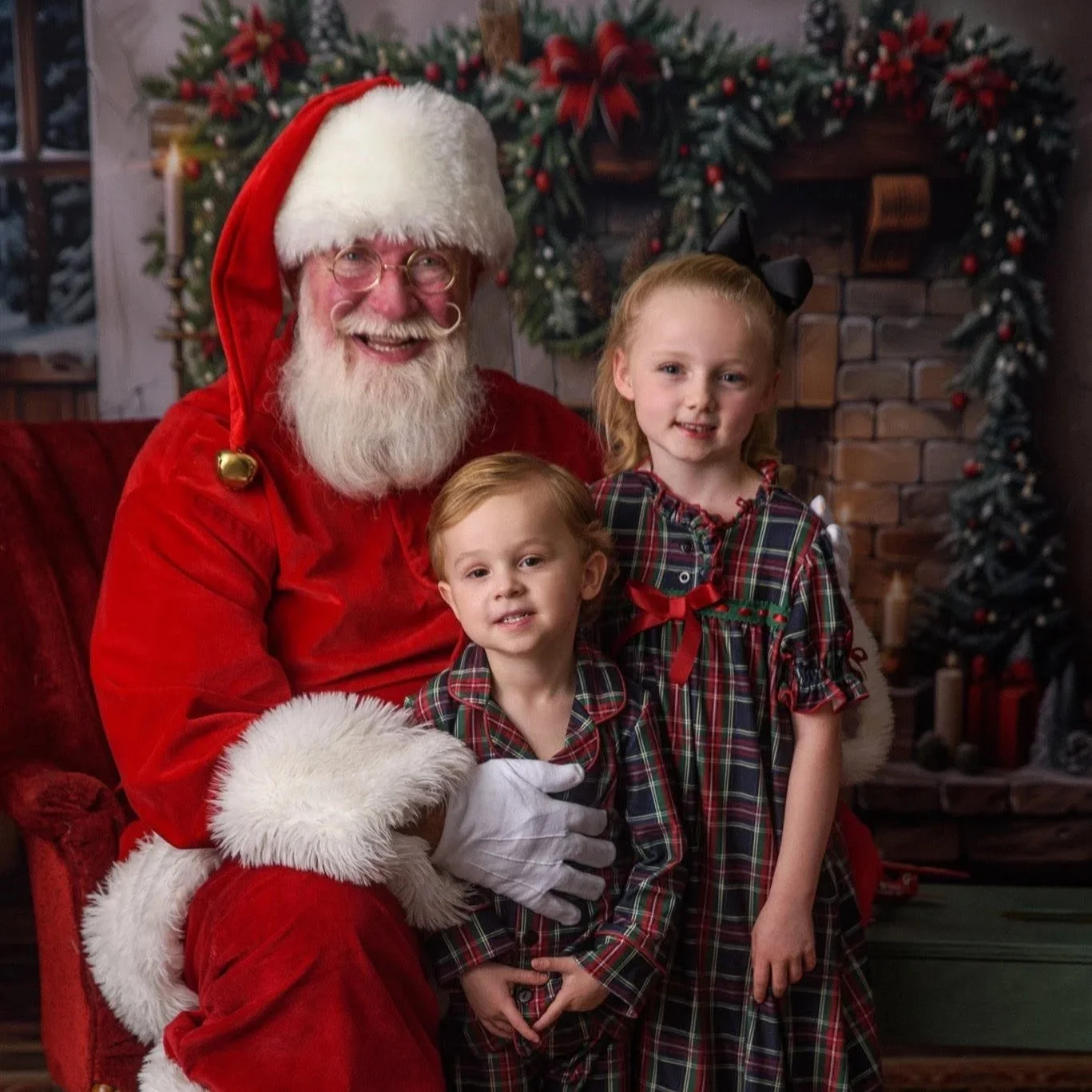 Santa sharing Christmas Magic with a young child.