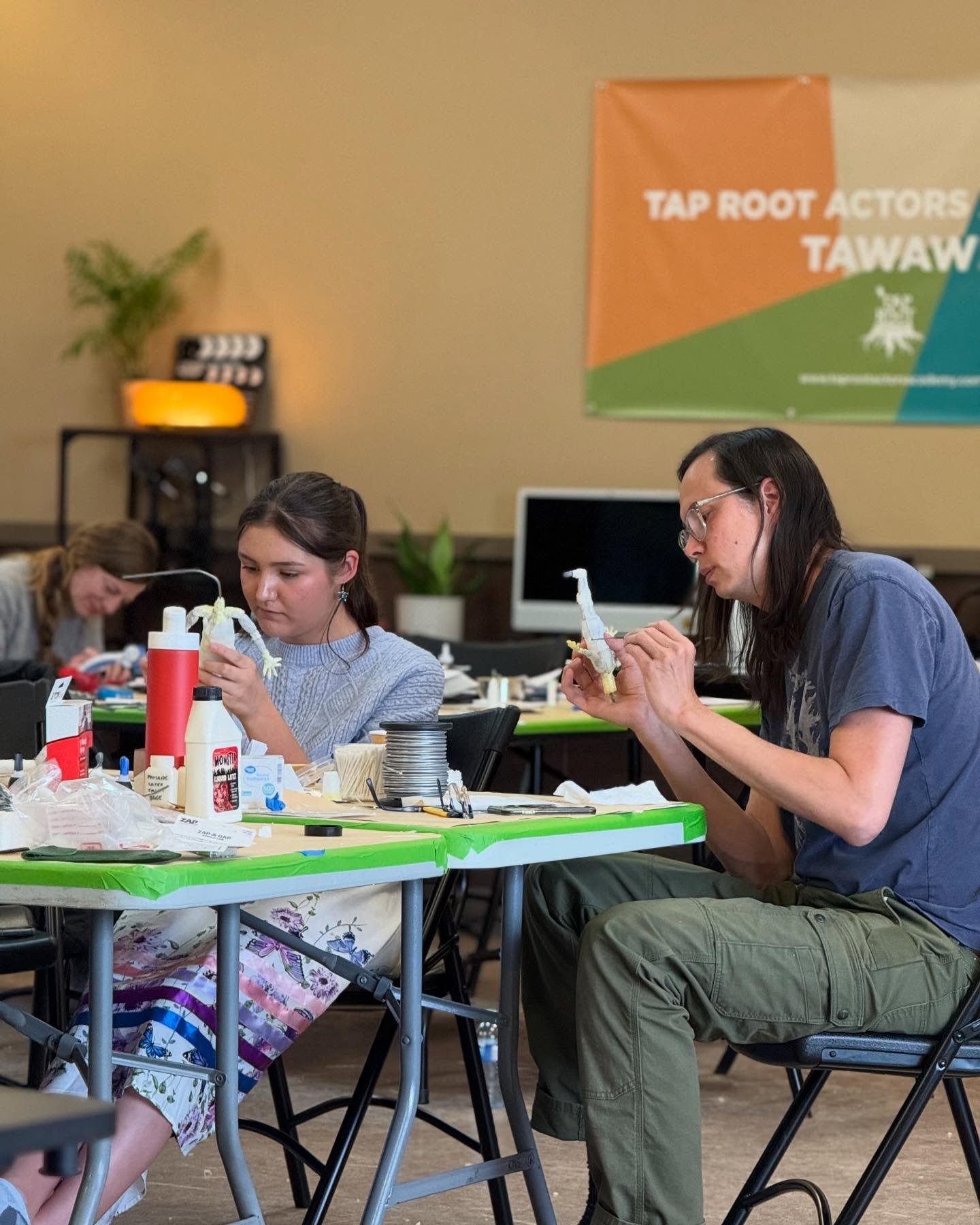 Day 4 of our Puppet Workshop with Patrick Zung &amp; Nora Rogers.

Today our youth continued working in their puppet armatures and costumes. 

Our youth had the best day, learning, laughing and dancing with Patrick &amp; Nora.

Thank you to Jack &amp