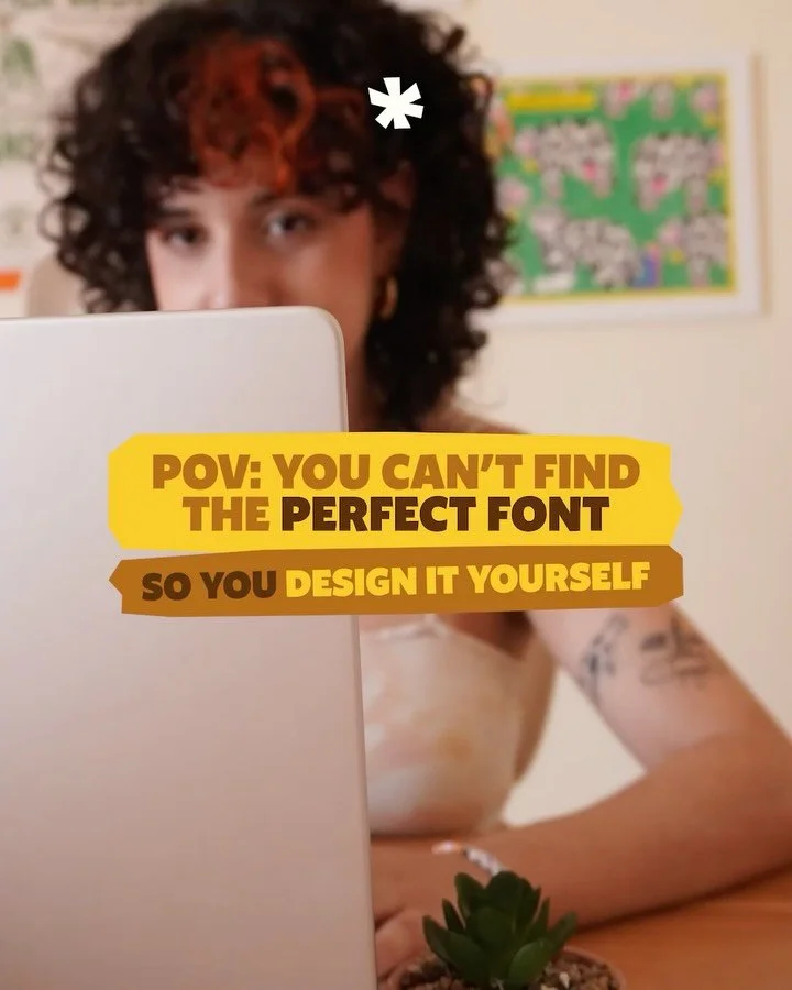 sometimes you just have to take matters into your own hands 🌟

one of the most surprising and rewarding things about my journey as a designer has been learning how to work with custom typography and getting to the point of being able to draw it from