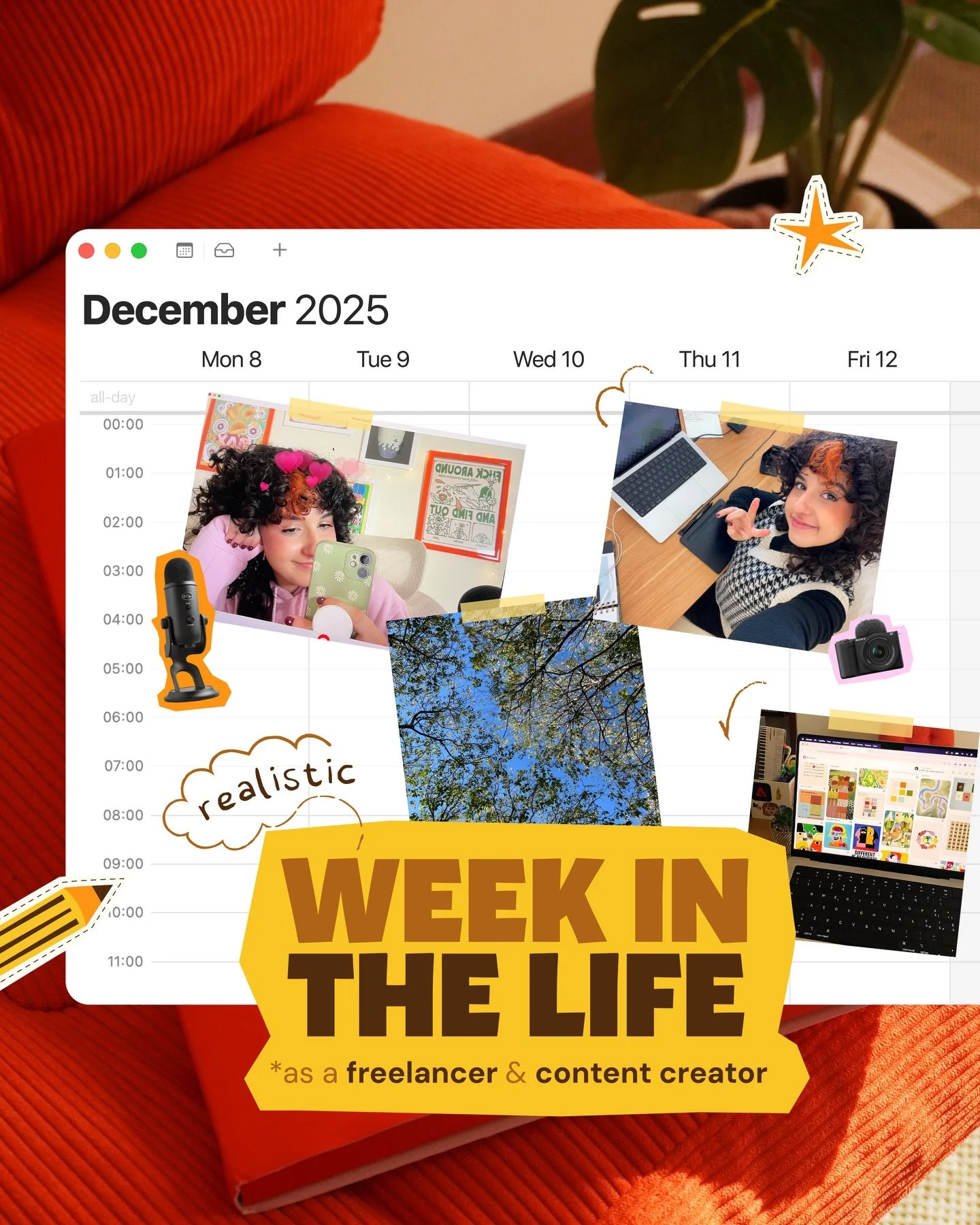 another average week in my life as a brand designer &amp; content creator ⭐️

this past week was as busy as usual, but with some unexpected twists and turns ahah 

just wanted to share a peek behind the curtain and show you (more or less ahah) what i