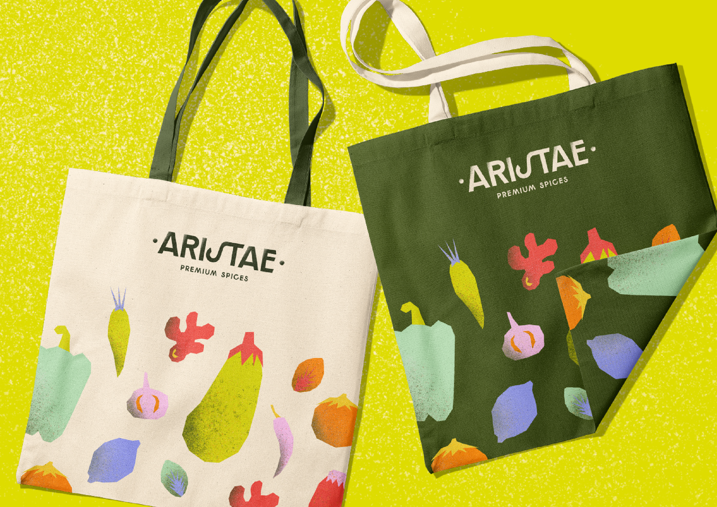 custom tote bag design for premium spices brand