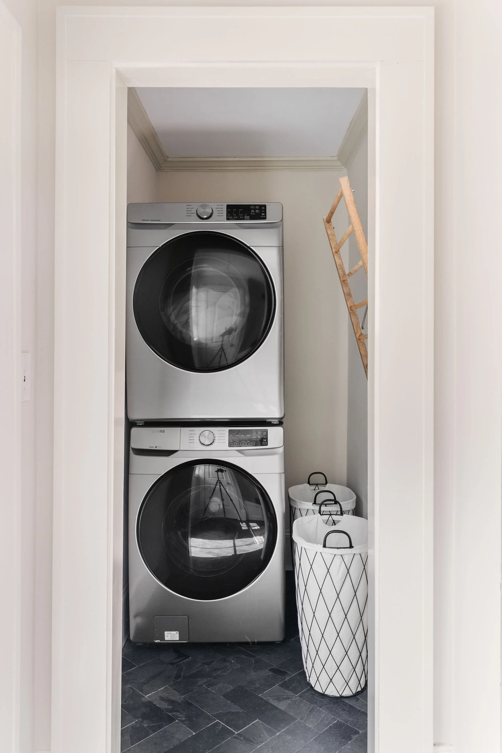 Laundry Room in English Country Home by Mary Beth Johnson Interiors