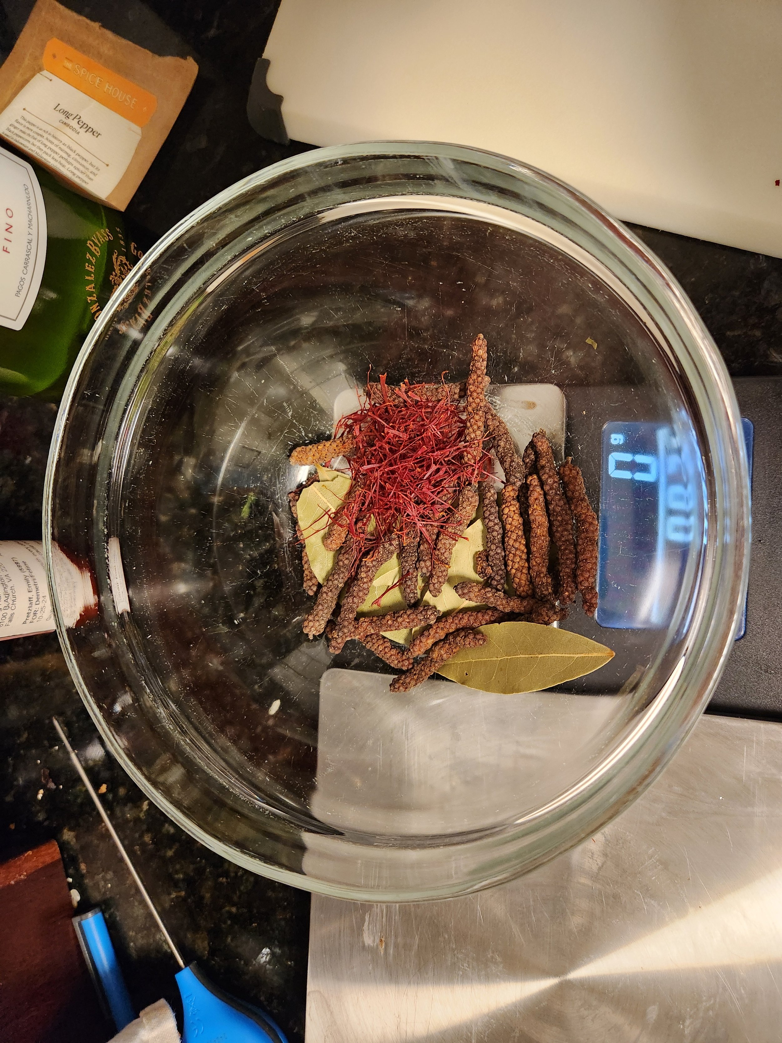 The spice blend for the Roman spiced wine for The Foods That Built Spain