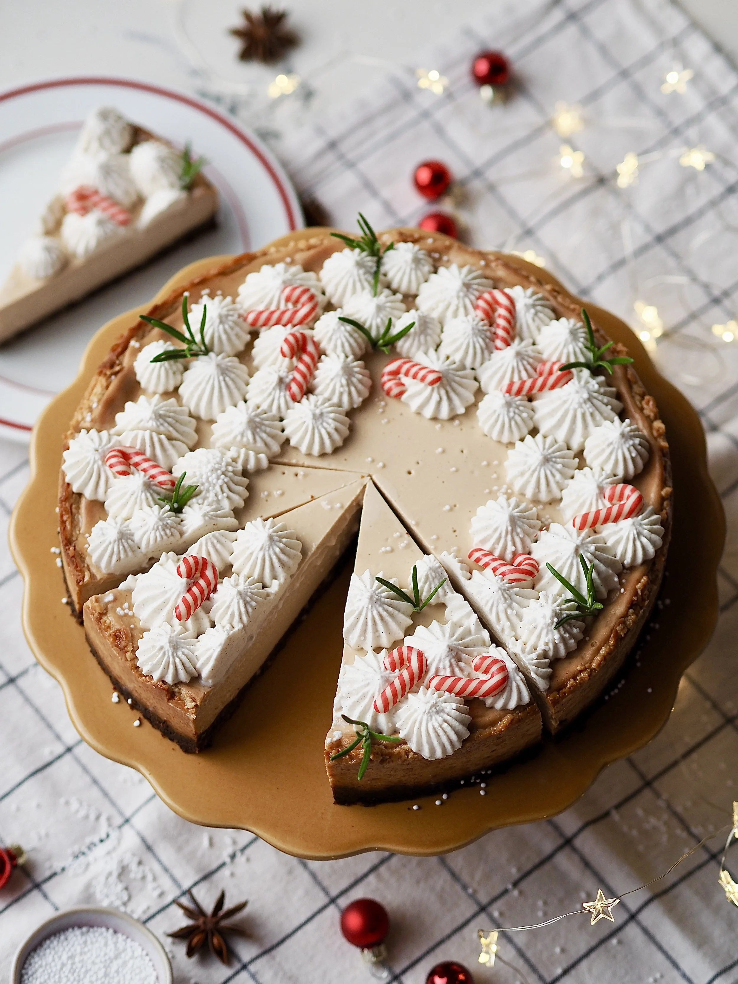 Winterlicher Käsekuchen