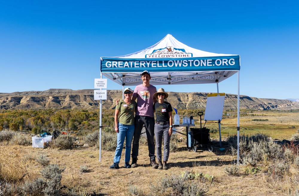  (L-R) GYC’s Climate Conservation Coordinator Sierra Harris, Senior Climate Conservation Associate Kurt Imhoff, and Communications Associate London Bernier participated in the three-day land-based camp. (Photo GYC/London Bernier) 