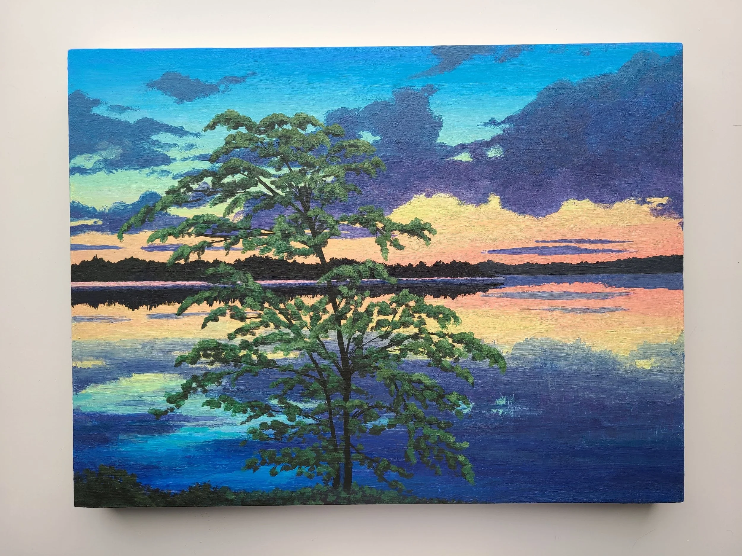 Cottage Memory - acrylic on wooden panel - 9x12 in. 2026
