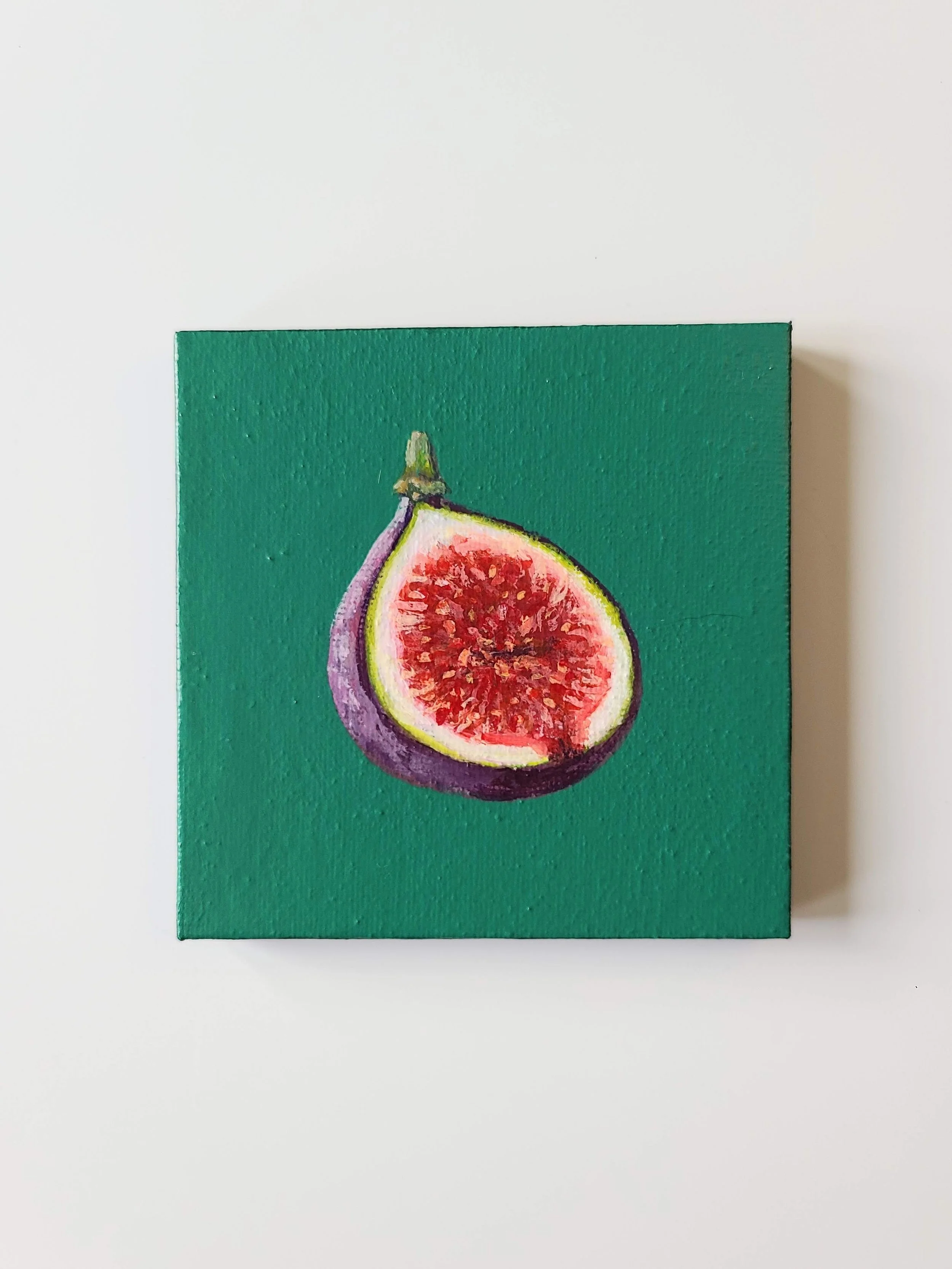 Fig - acrylic on canvas - 4x4 in. 2024