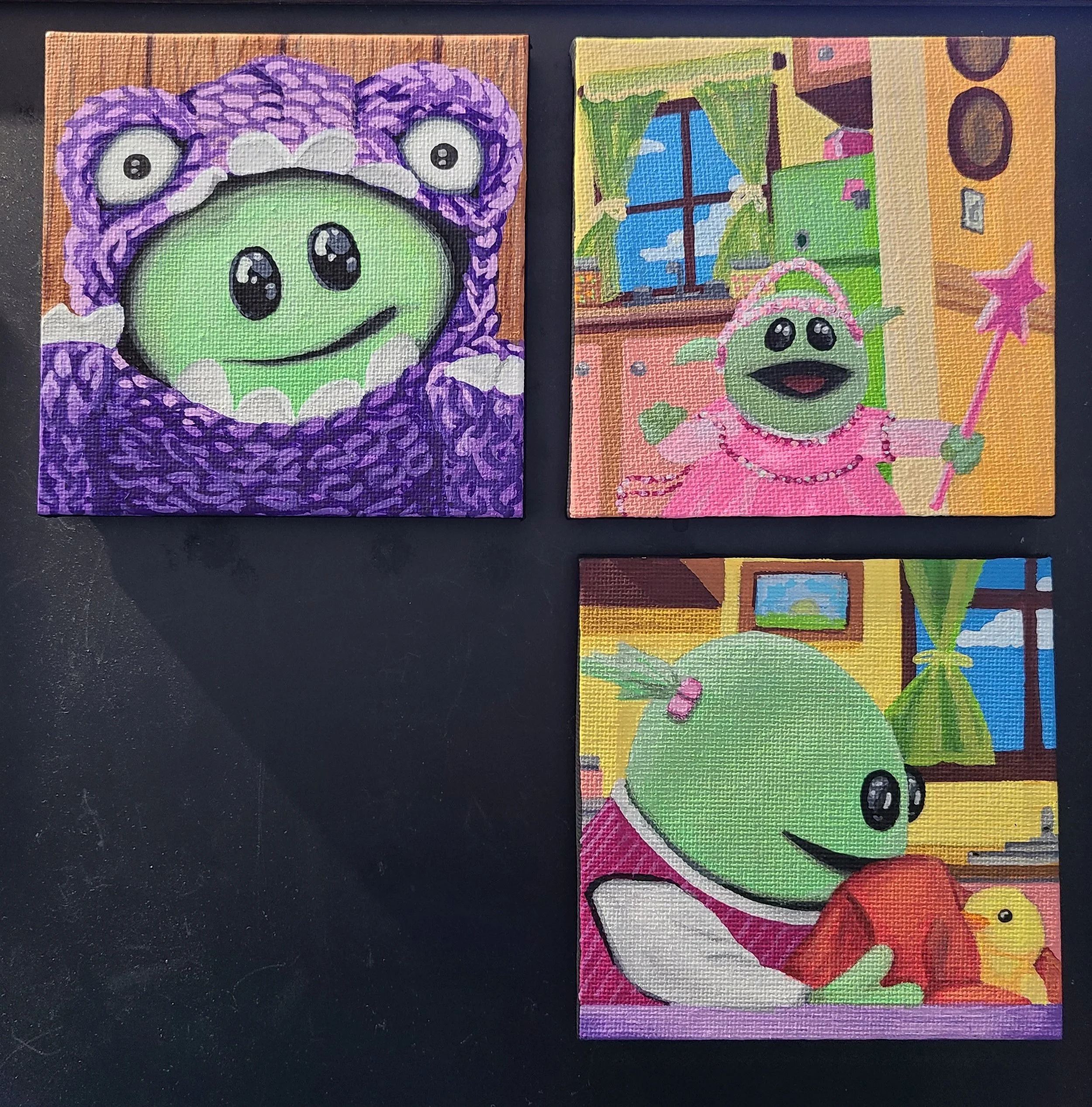 Nanalan' - acrylic paint on canvas - 4x4 in. 2024